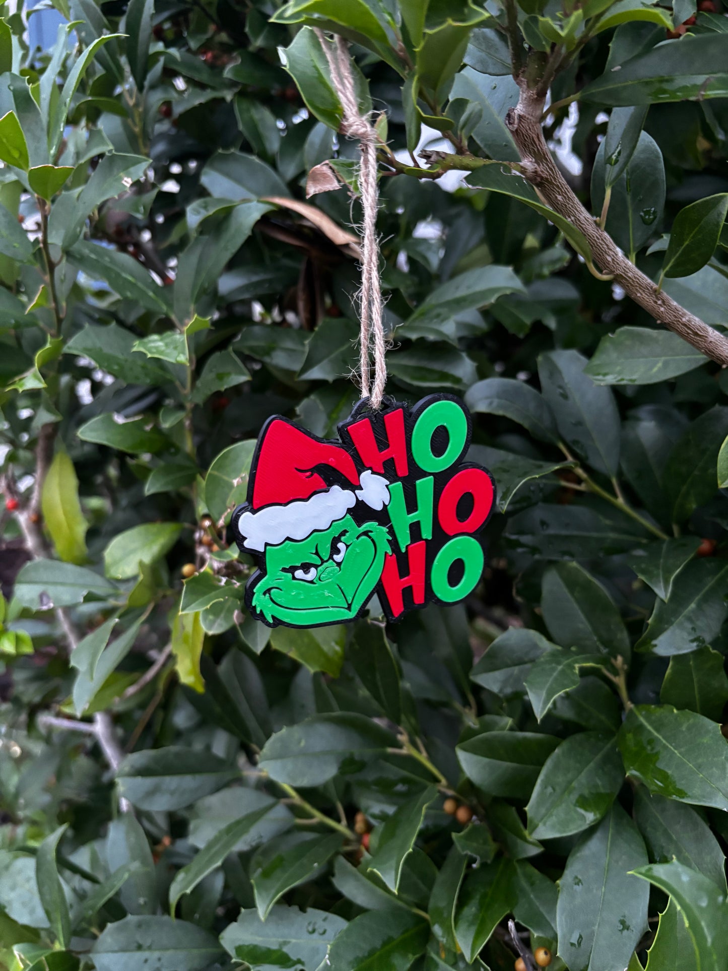Grinch Christmas Ho Ho Ho Ornament