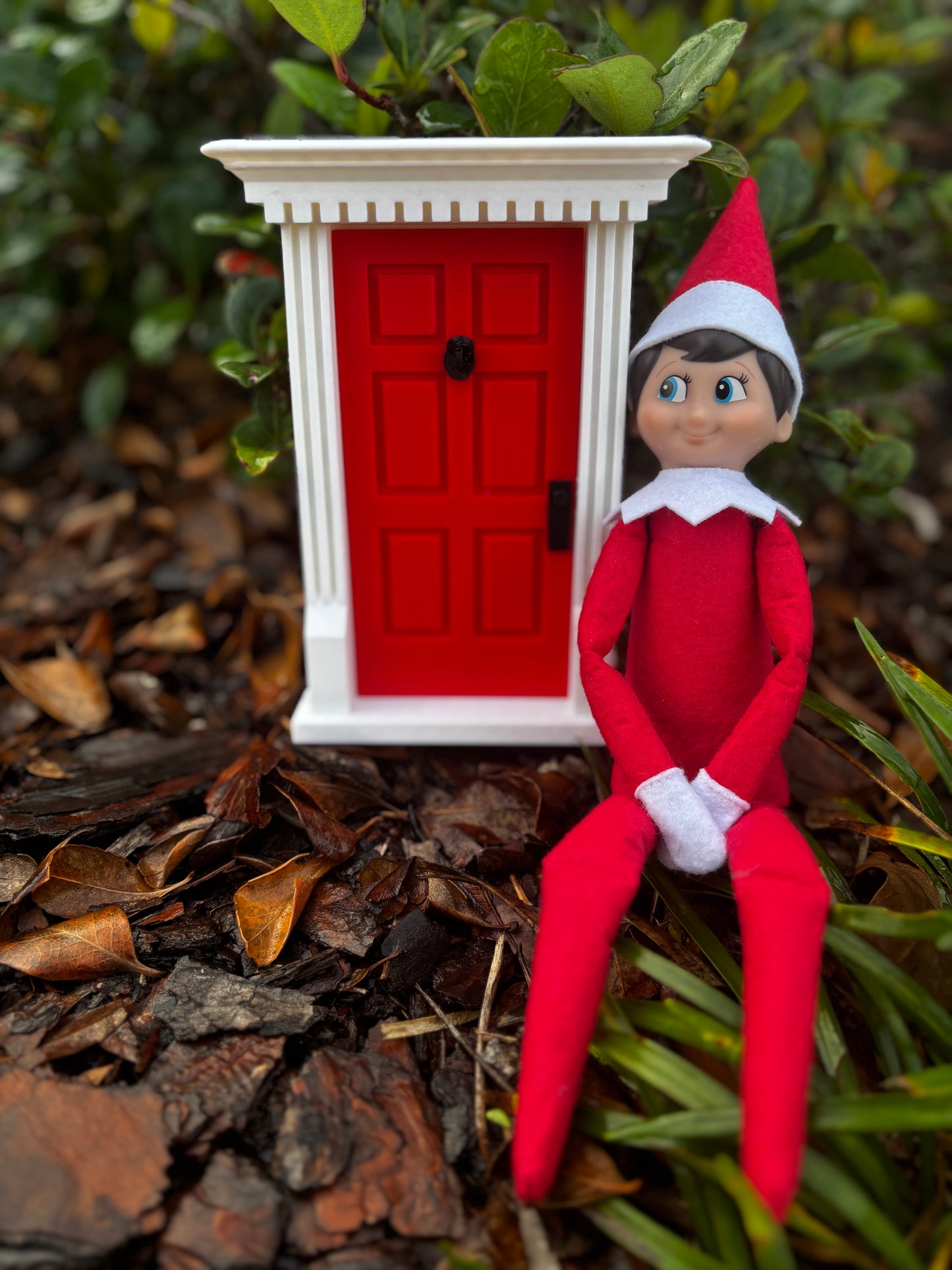 Elf on the Shelf Mini Door – Red Holiday Elf Door | Christmas Elf Prop