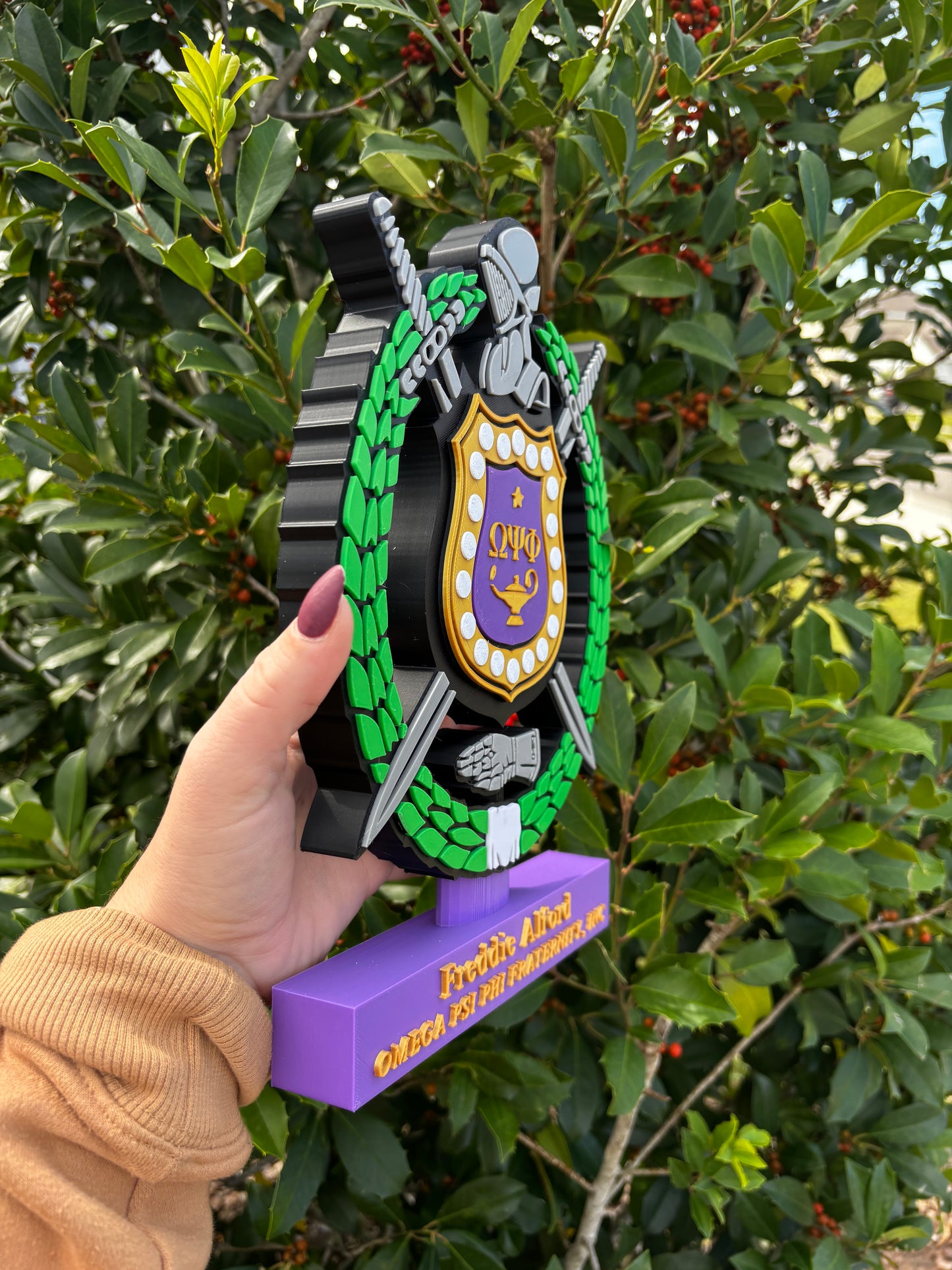 Omega Psi Phi Fraternity Stand - Customized