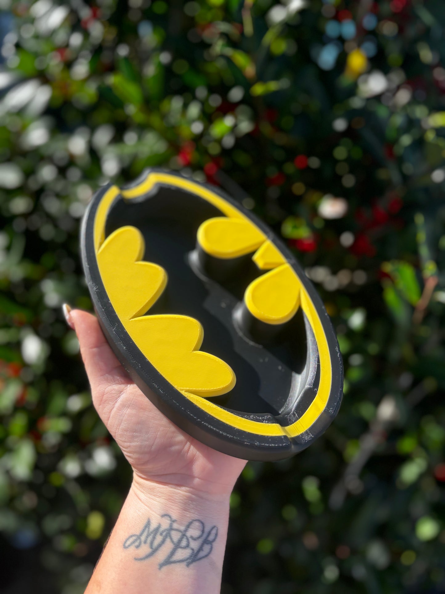 Batman Inspired Ashtray | 3D Printed Superhero Ashtray | Comic Book Decor | Gift for Batman Fans | Desk or Smoke Tray