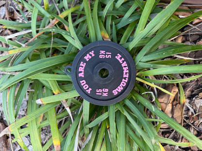 Valentine’s Day Gym Keychain | Weight Plate & Dumbbell Keychain | Fitness Lover Gift | Custom Color Combo | Gym Valentine Gift