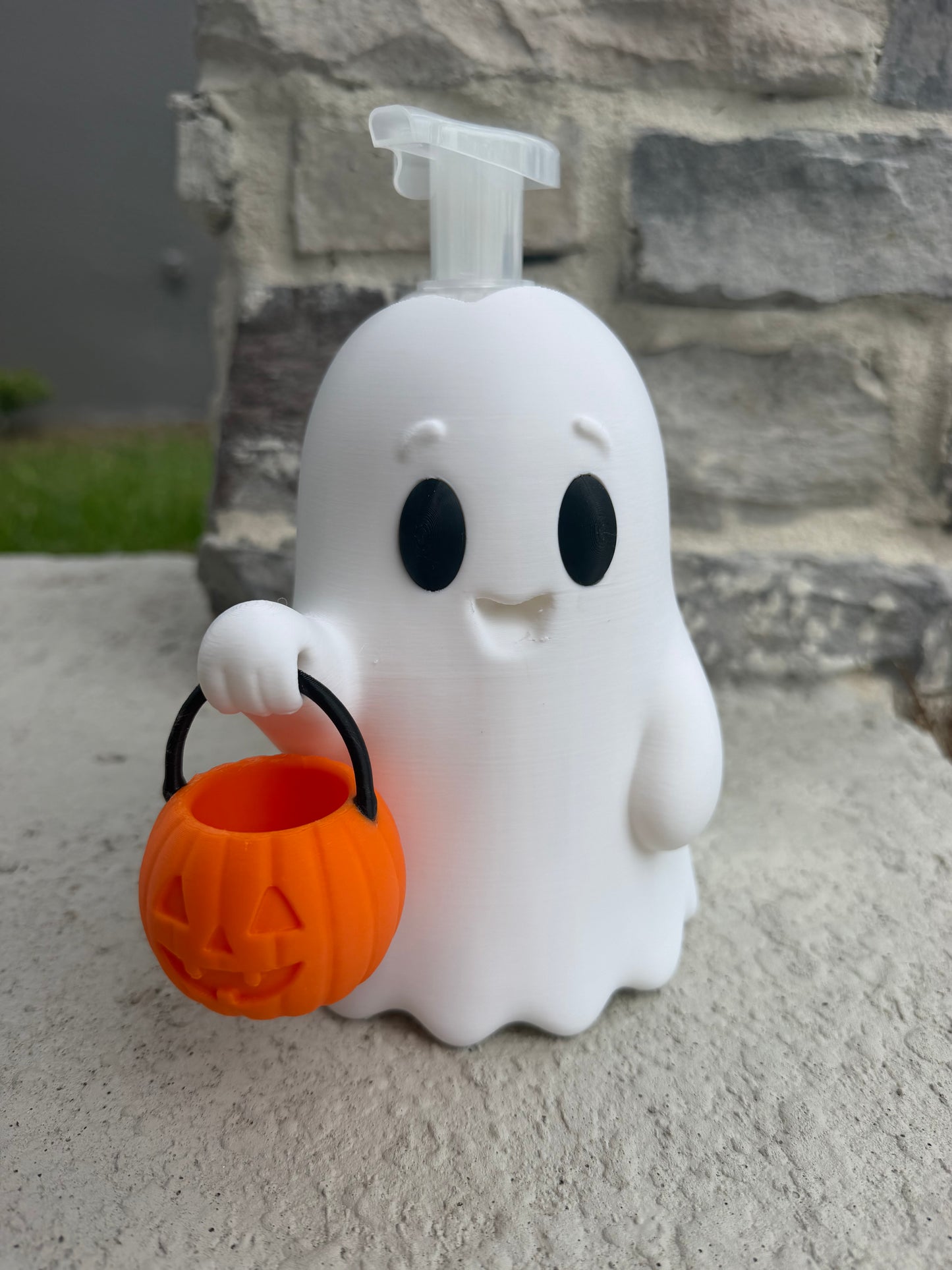 Ghost Bath & Body Works Soap Holder | Halloween Foaming Soap Sleeve | 3D Printed Ghost Bathroom Decor | Fall Kitchen Sink Decor | Gift