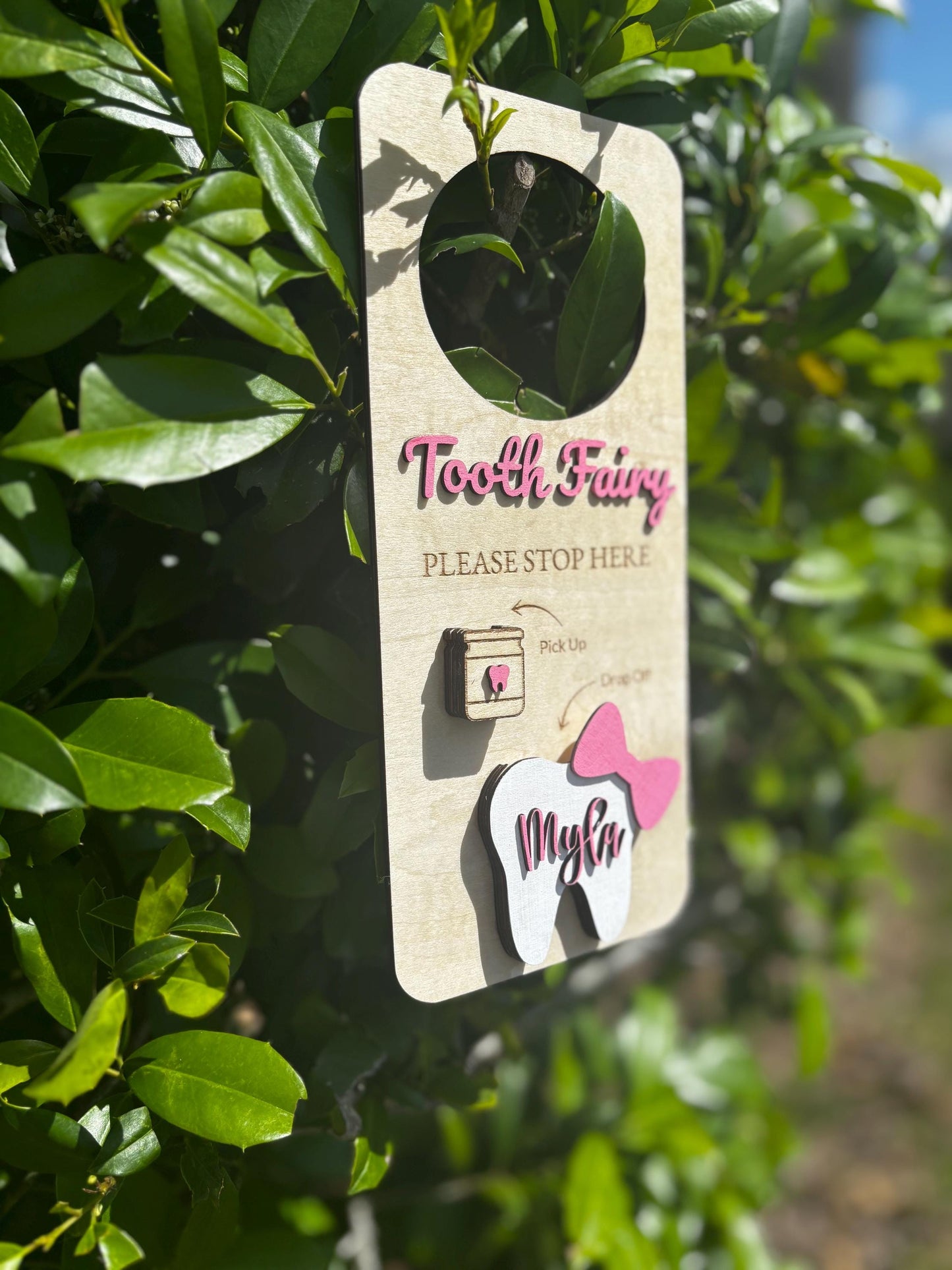 Tooth Fairy Pickup Dropoff Door Hanger