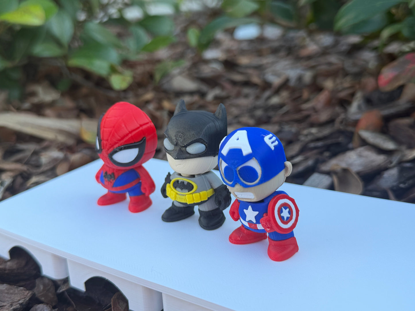 Superhero-Inspired Mini Flexi Character Pack | Comic Hero Style Desk Figures | 3D Printed Flexi Toys
