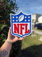 NFL 3D Printed Logo Plaque | Football League Wall Decor | Sports Room & Man Cave Sign | NFL Fan Gift