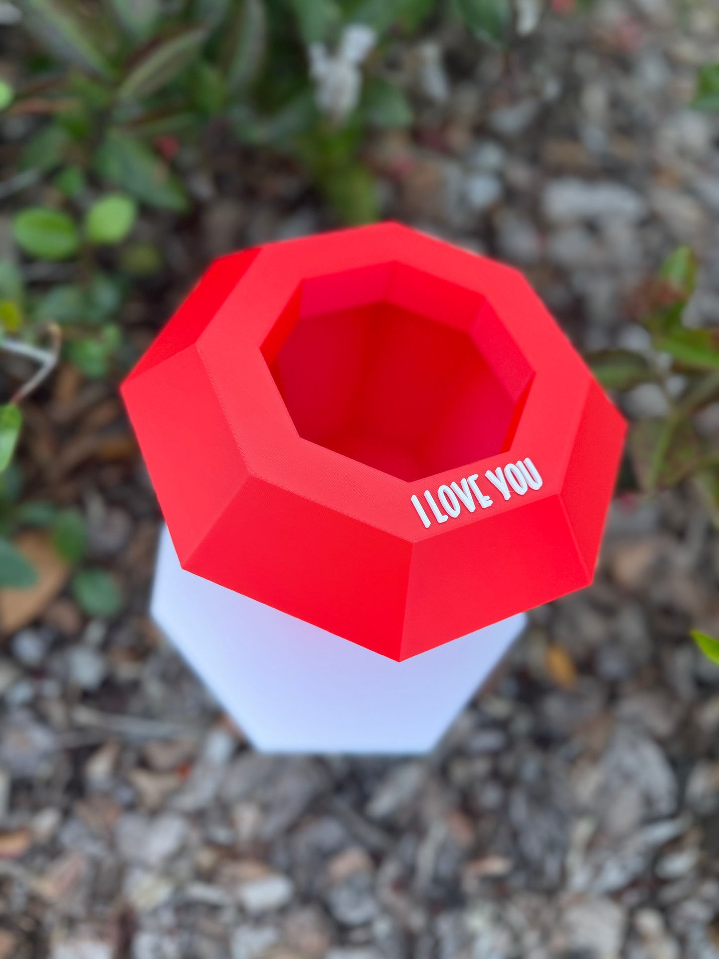 Oversized Ring Pop Decor – Valentine’s Day 3D Printed Gift – “I Love You” Engagement Ring Prop – Cute Valentine Display – Gift for Her or Him