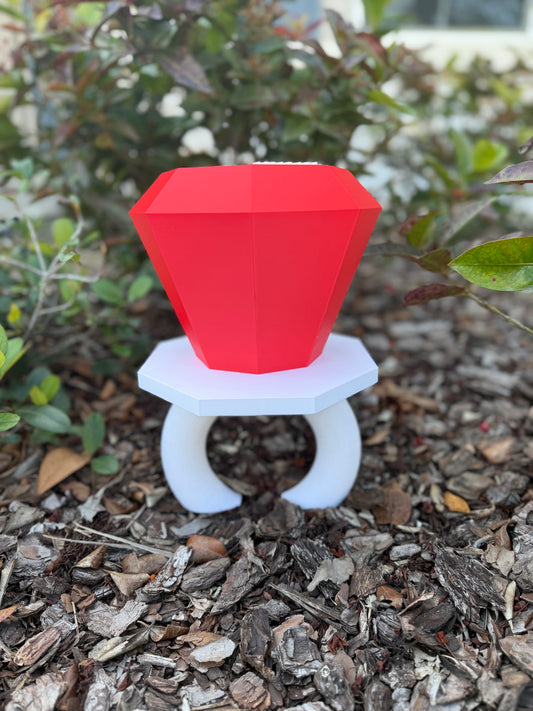 Oversized Ring Pop Decor – Valentine’s Day 3D Printed Gift – “I Love You” Engagement Ring Prop – Cute Valentine Display – Gift for Her or Him