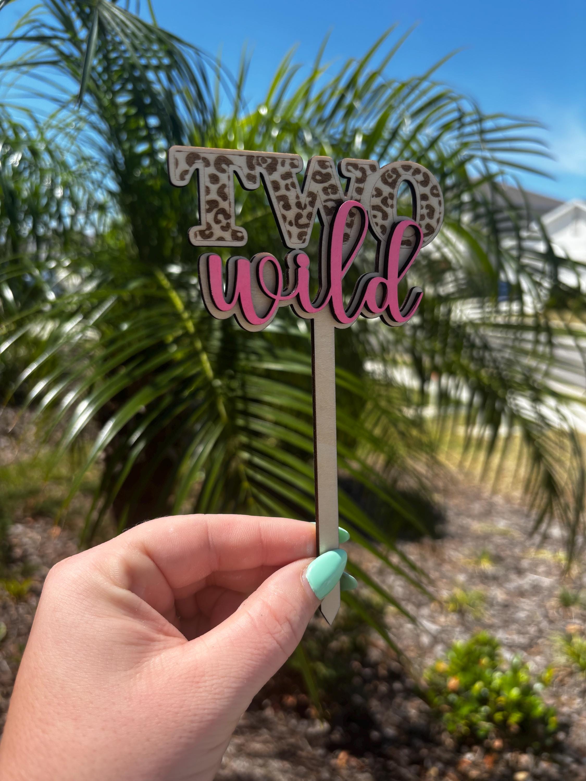 TWO Wild Cake Topper | Custom | Birthday Cake | Two Year Old