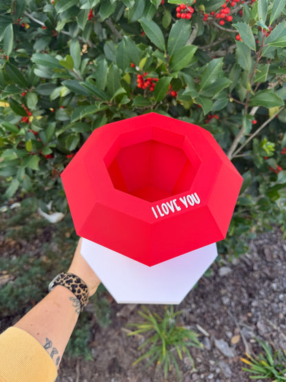 Oversized Ring Pop Decor – Valentine’s Day 3D Printed Gift – “I Love You” Engagement Ring Prop – Cute Valentine Display – Gift for Her or Him