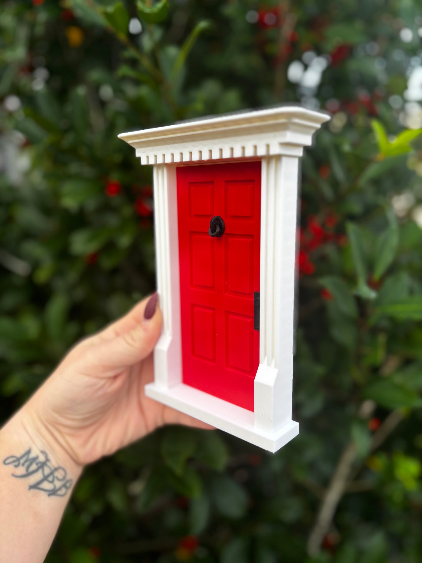 Elf on the Shelf Mini Door – Red Holiday Elf Door | Christmas Elf Prop