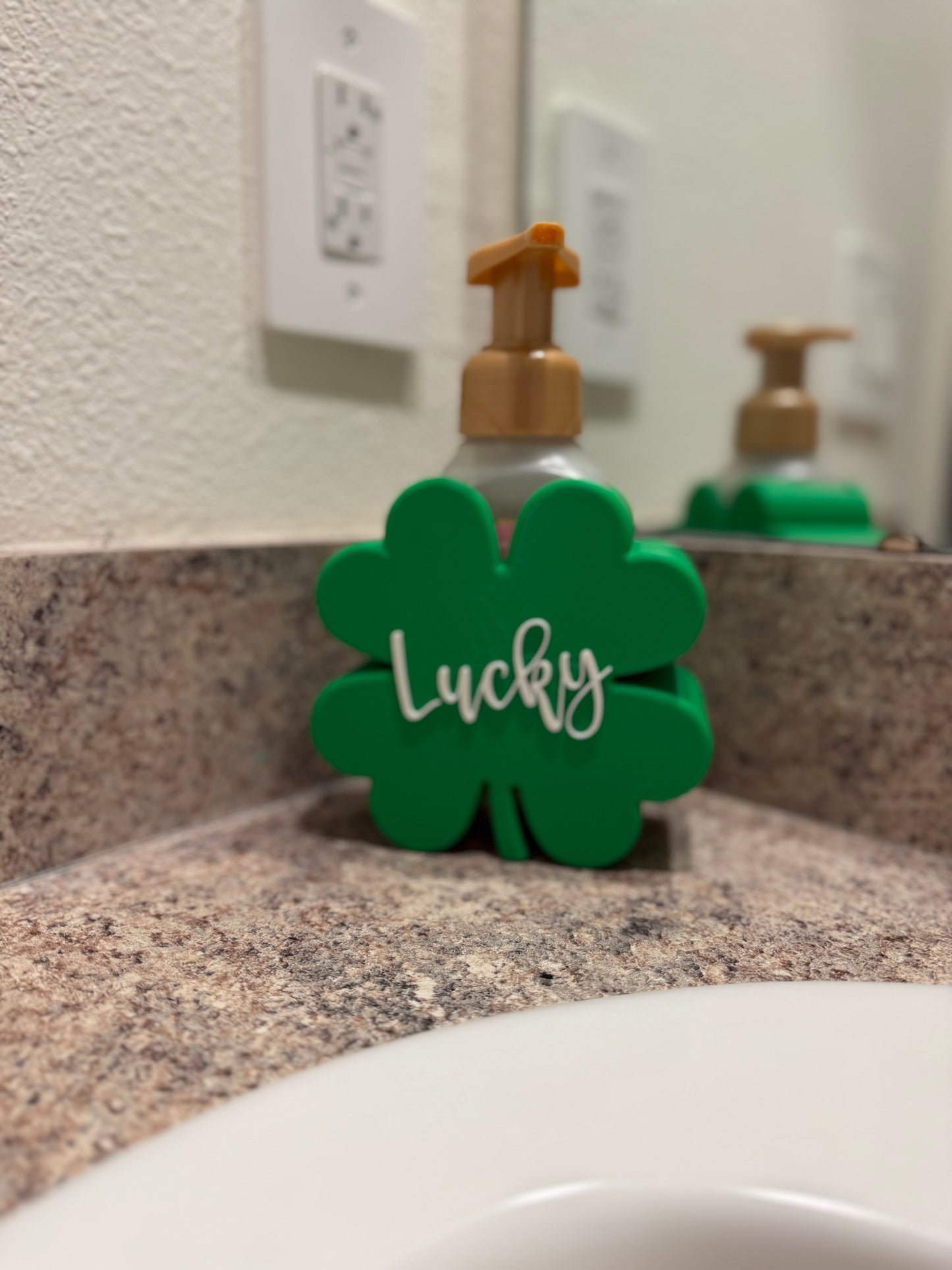 Lucky Clover Soap Holder | St. Patrick’s Day Bathroom Decor | Bath & Body Works Soap Holder | Shamrock Soap Stand | Bathroom Counter Organizer