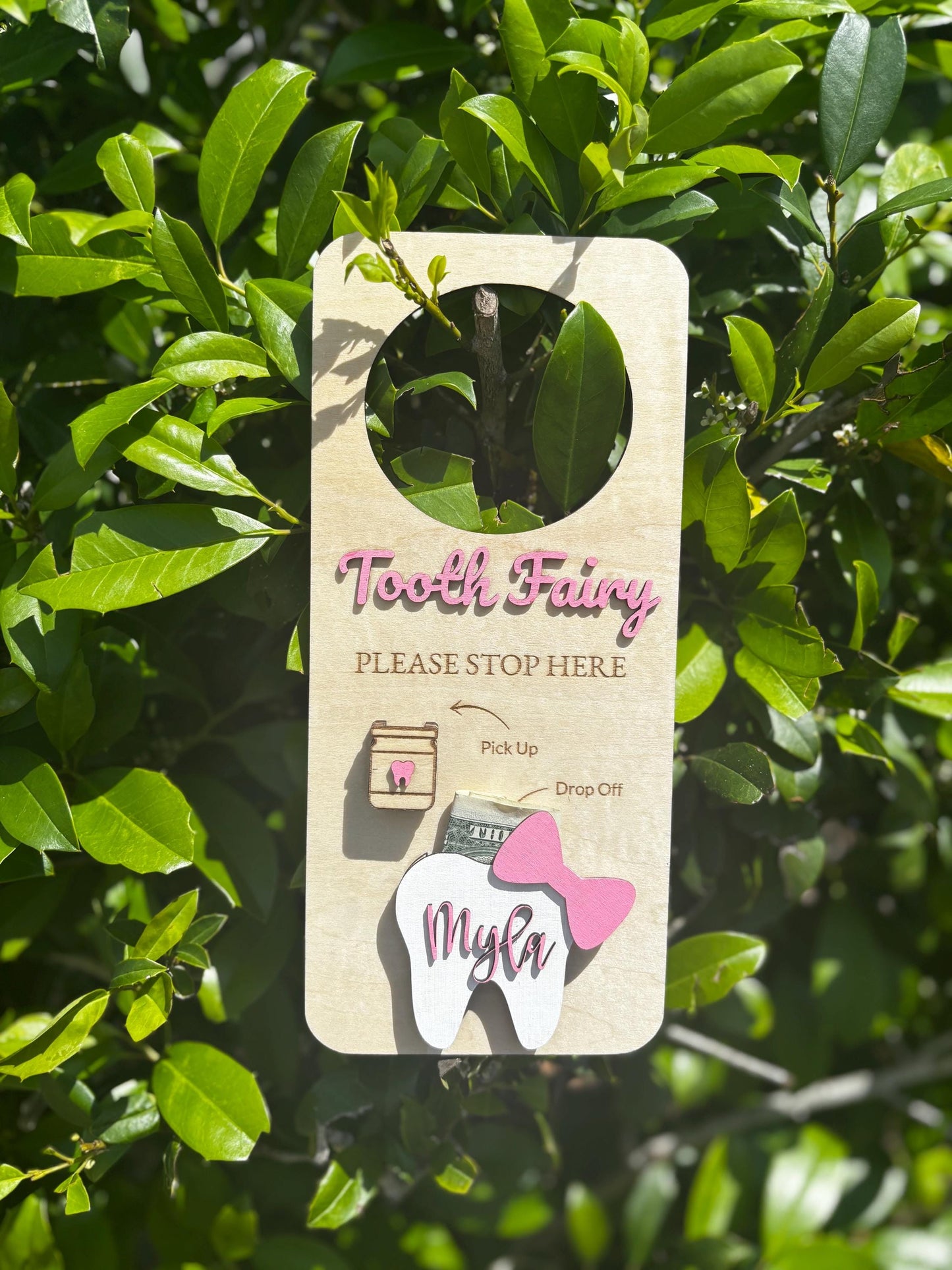 Tooth Fairy Pickup Dropoff Door Hanger