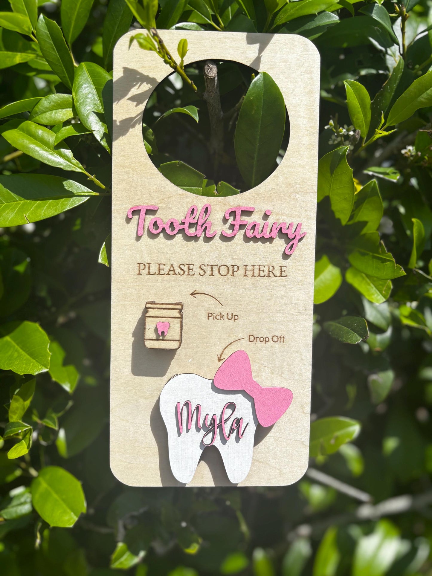 Tooth Fairy Pickup Dropoff Door Hanger