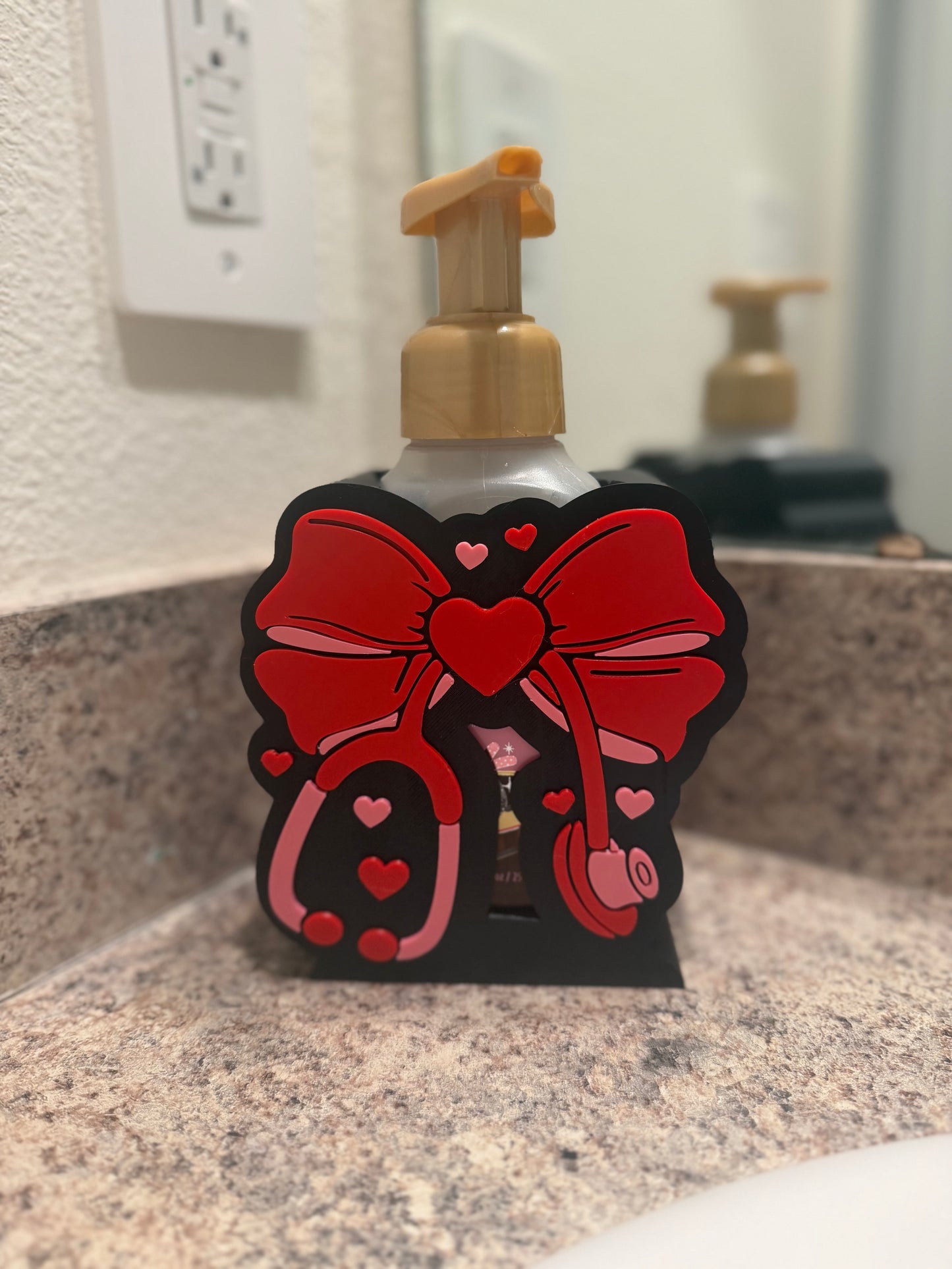 Valentine Nurse Soap Holder | Bath & Body Works Soap Holder | Nurse Gift | Valentine’s Day Bathroom Decor | Heart Stethoscope Soap Sleeve
