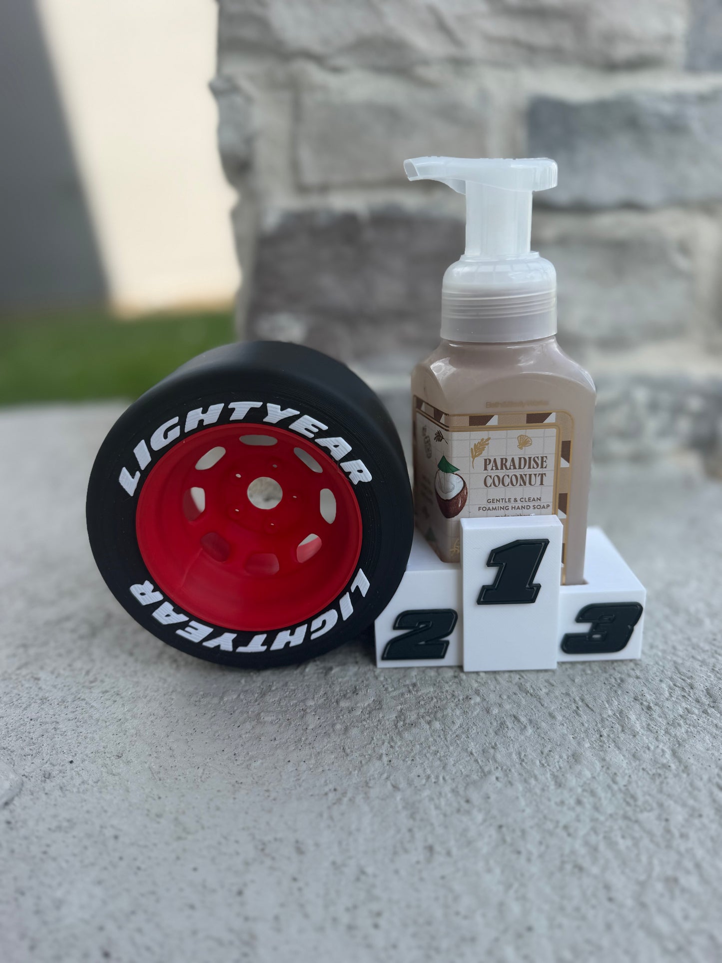 Racing Car Themed Bath & Body Works Soap Holder | Race Car Soap Sleeve | Foaming Hand Soap Holder | Tire Bathroom Decor | Racing Gift