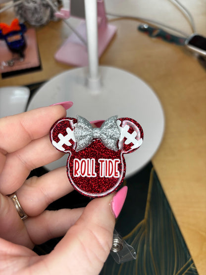 Alabama Roll Tide Badge Reel | Custom | Handmade