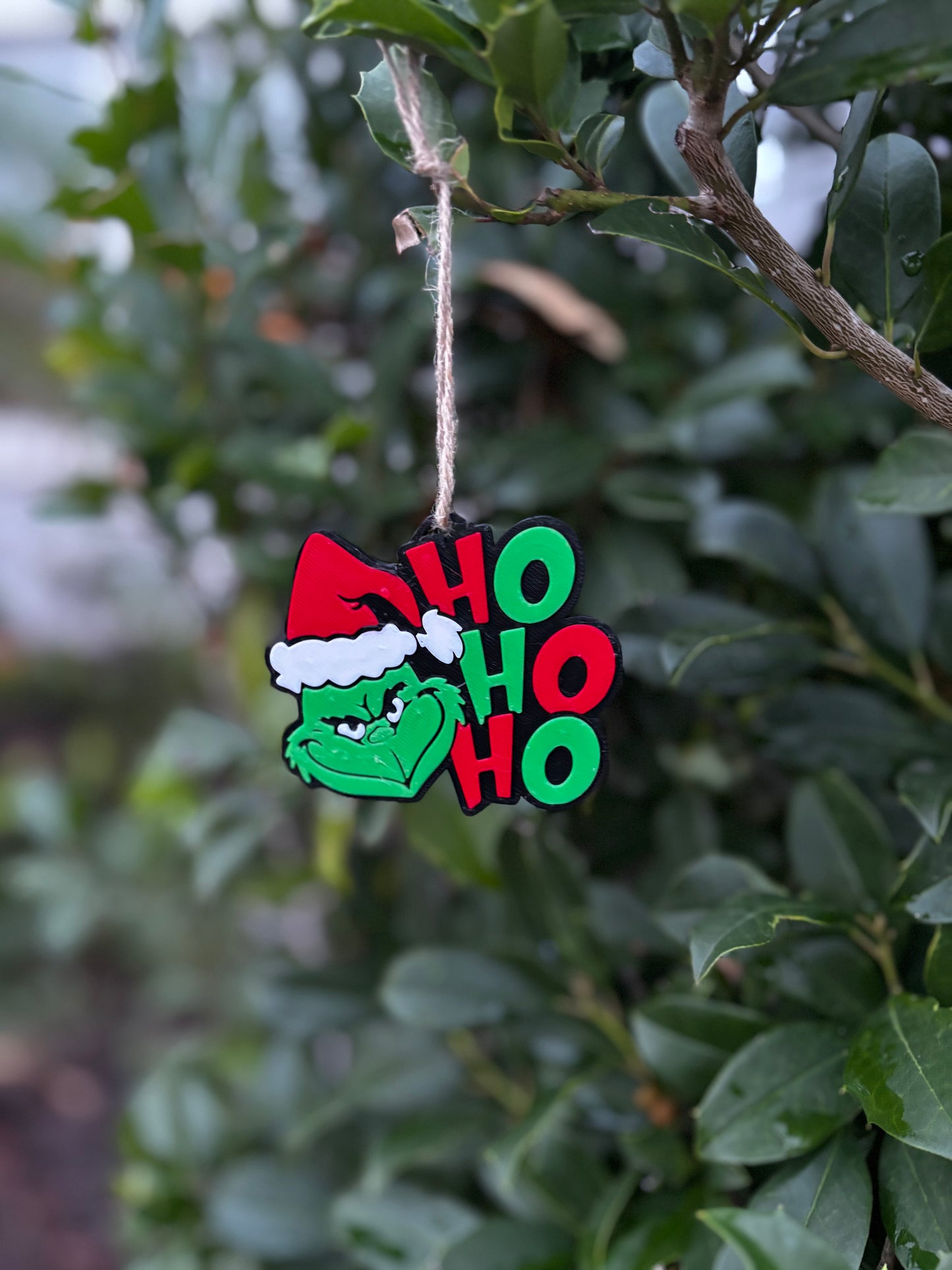 Grinch Christmas Ho Ho Ho Ornament