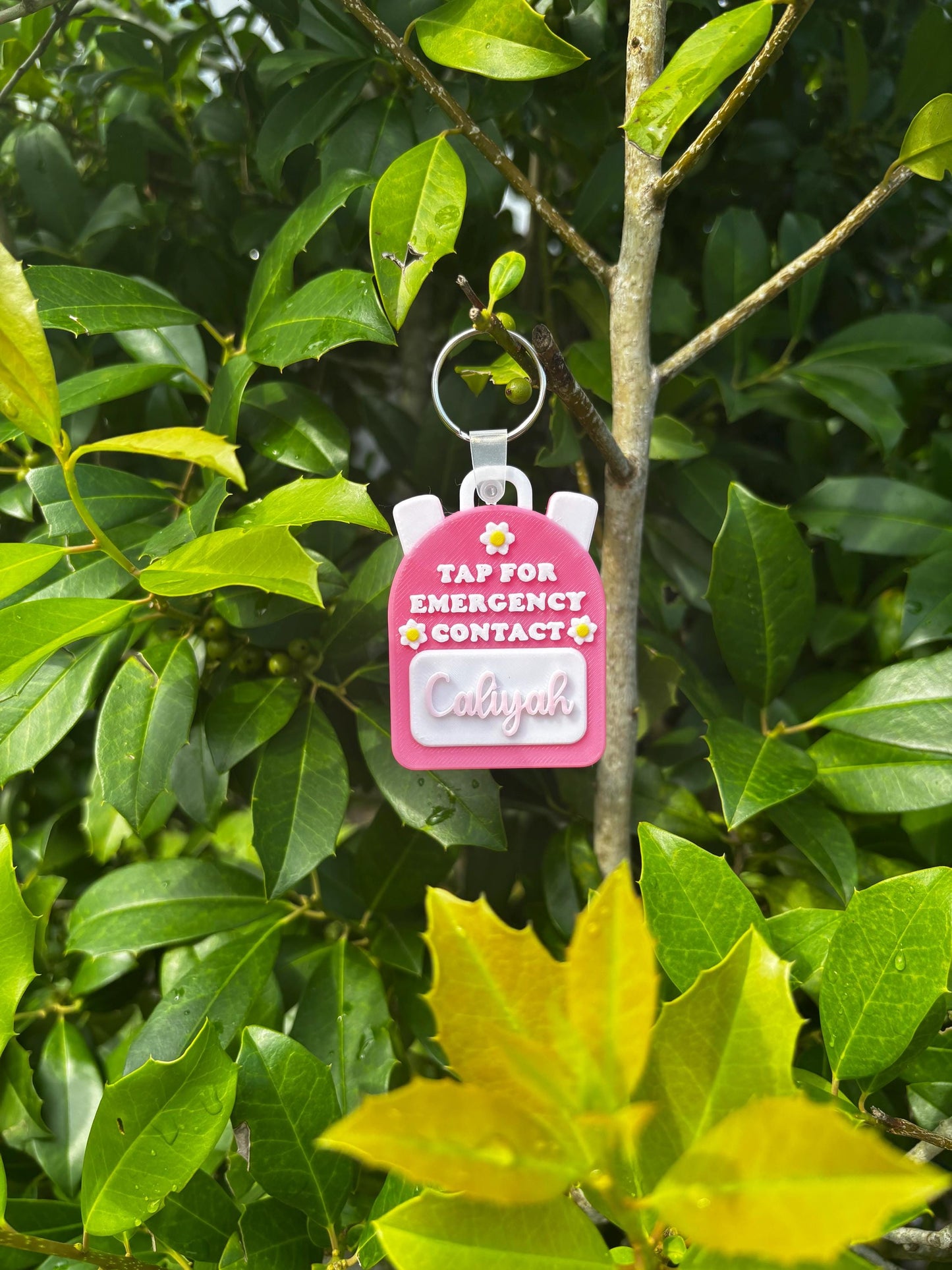 Custom NFC Emergency Contact Tag for Kids – Tap for Parent Info | Backpack Safety Tag, Smart ID Keychain, School & Travel Alert