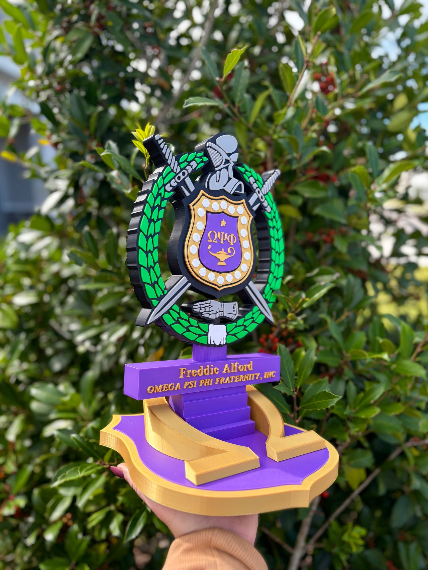 Omega Psi Phi Fraternity Stand - Customized