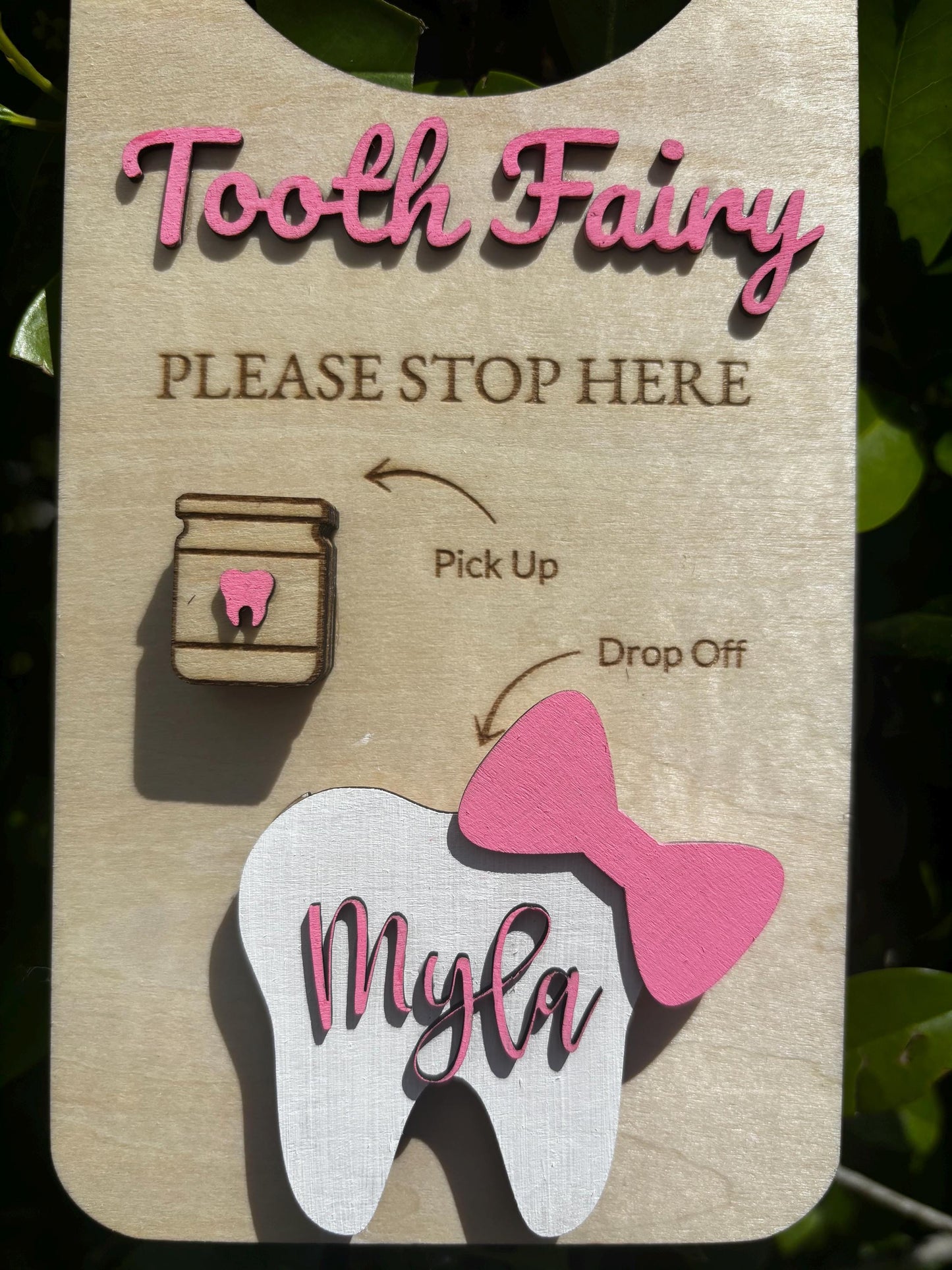 Tooth Fairy Pickup Dropoff Door Hanger