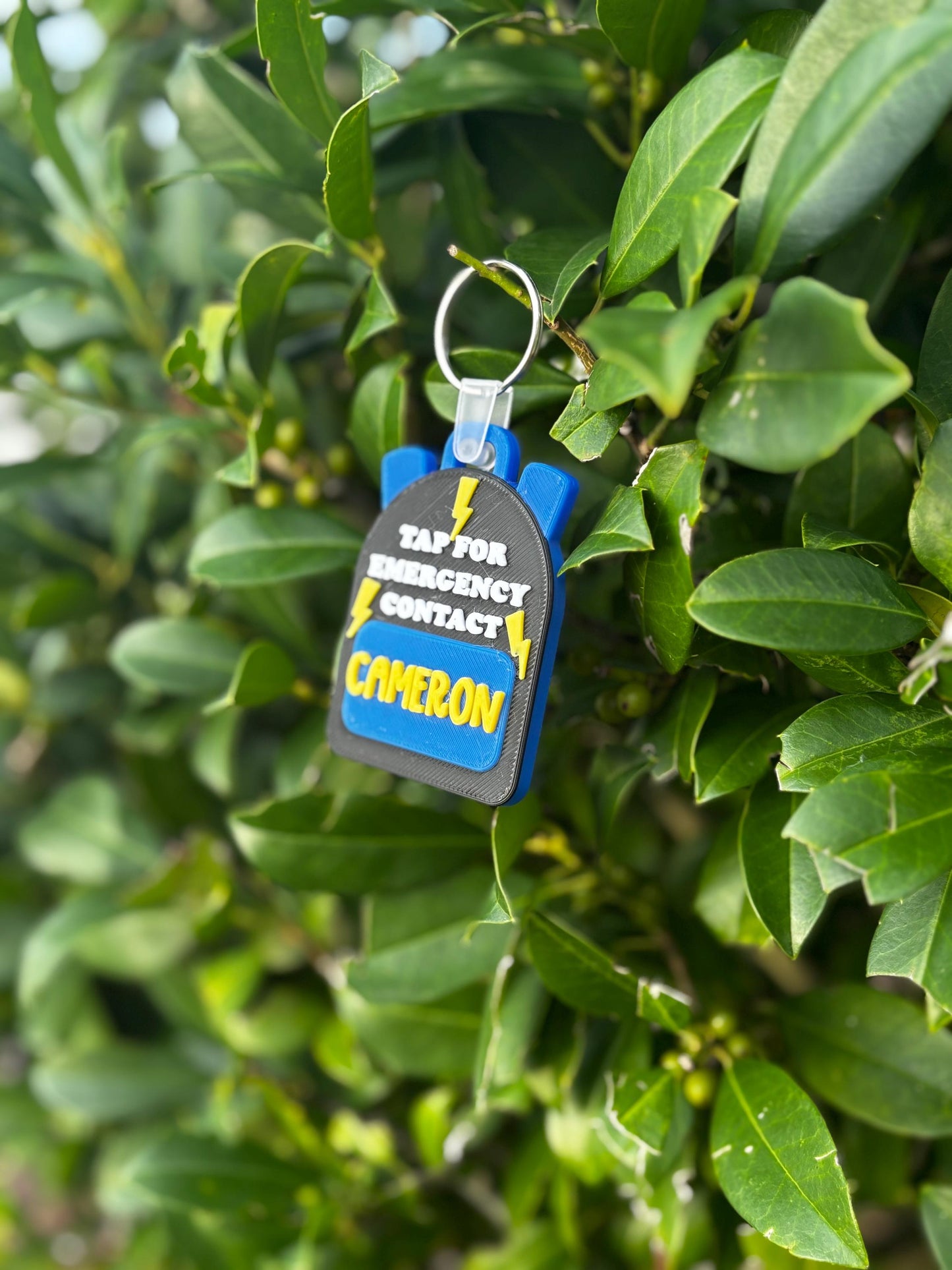 Custom NFC Emergency Contact Tag for Kids – Tap for Parent Info | Backpack Safety Tag, Smart ID Keychain, School & Travel Alert