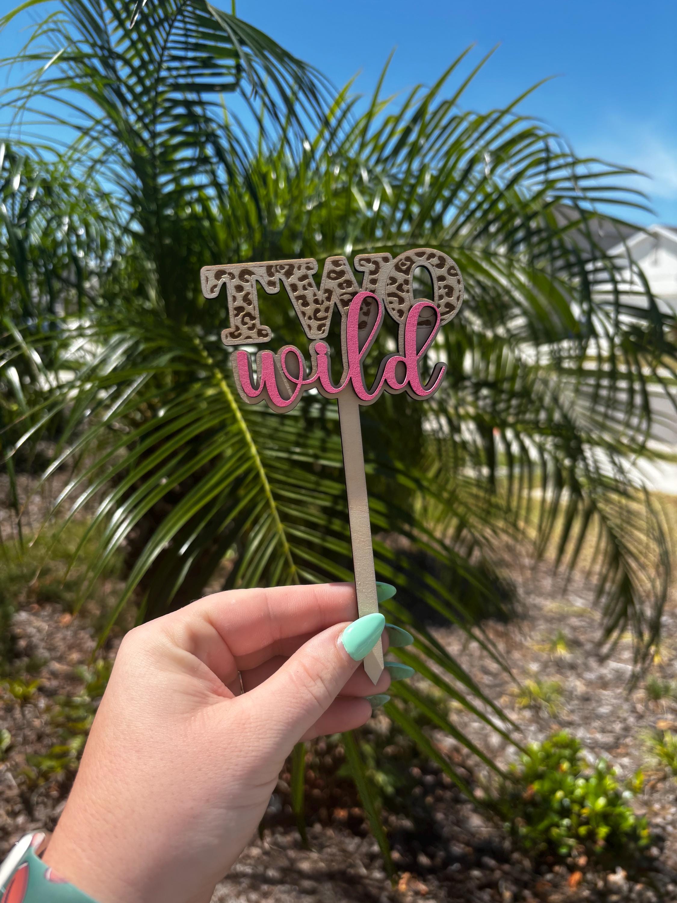 TWO Wild Cake Topper | Custom | Birthday Cake | Two Year Old