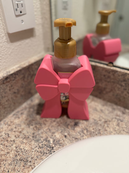 Bow Soap Holder for Bath & Body Works | Pink Bow Soap Sleeve | Bathroom Counter Decor | Cute Soap Dispenser Holder Gift