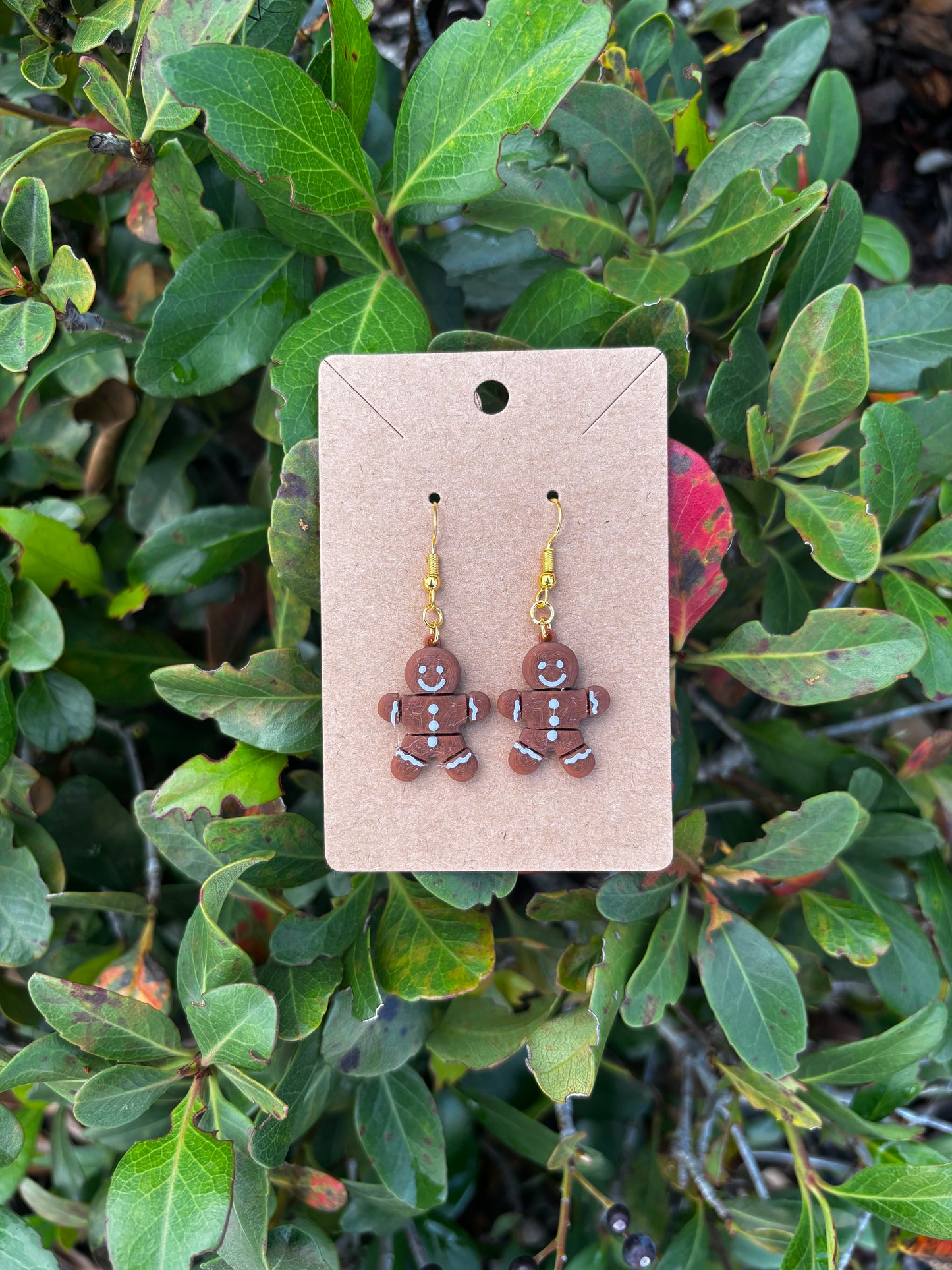 Gingerbread Articulated Earrings