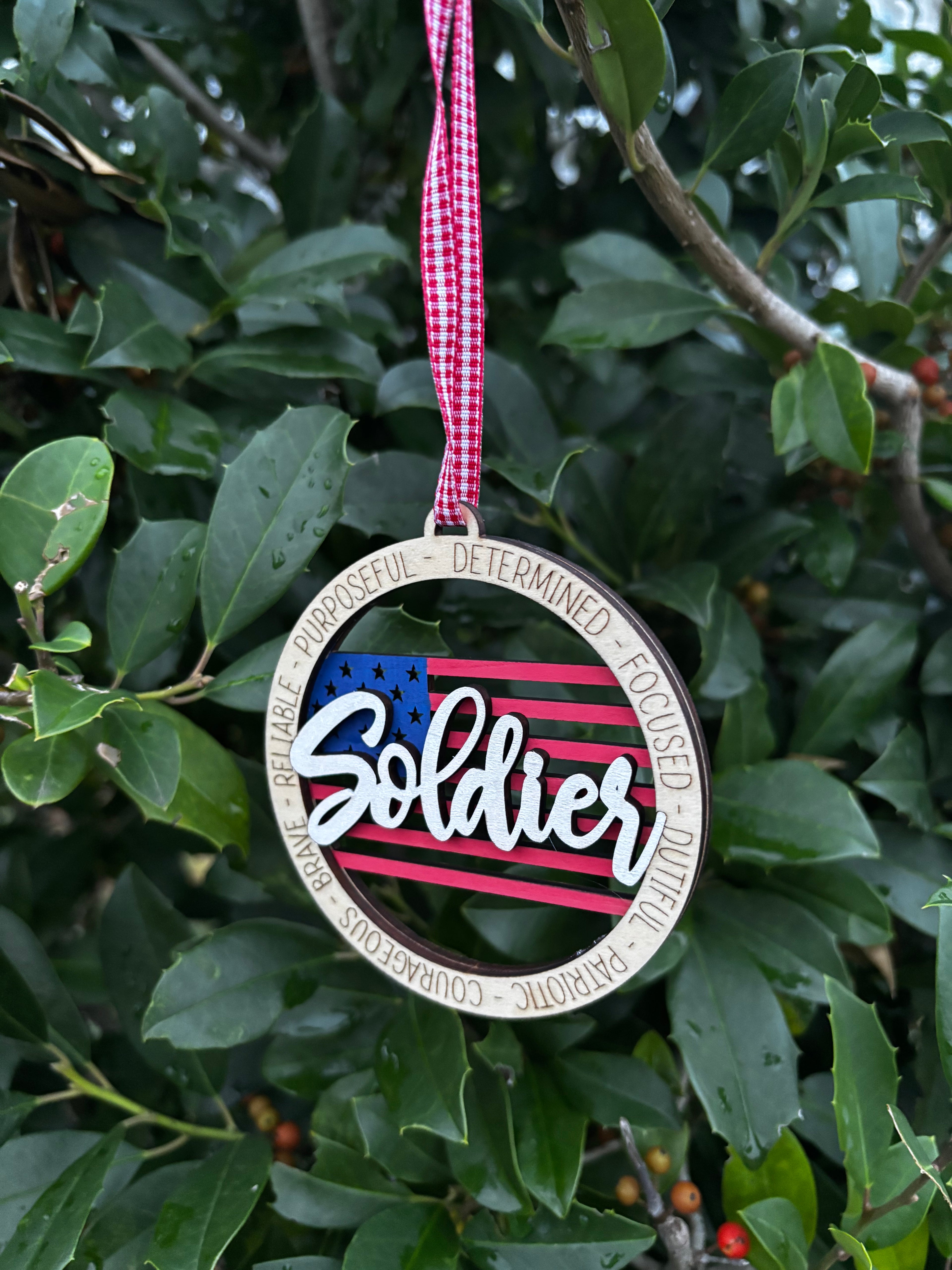 American Soldier Ornament