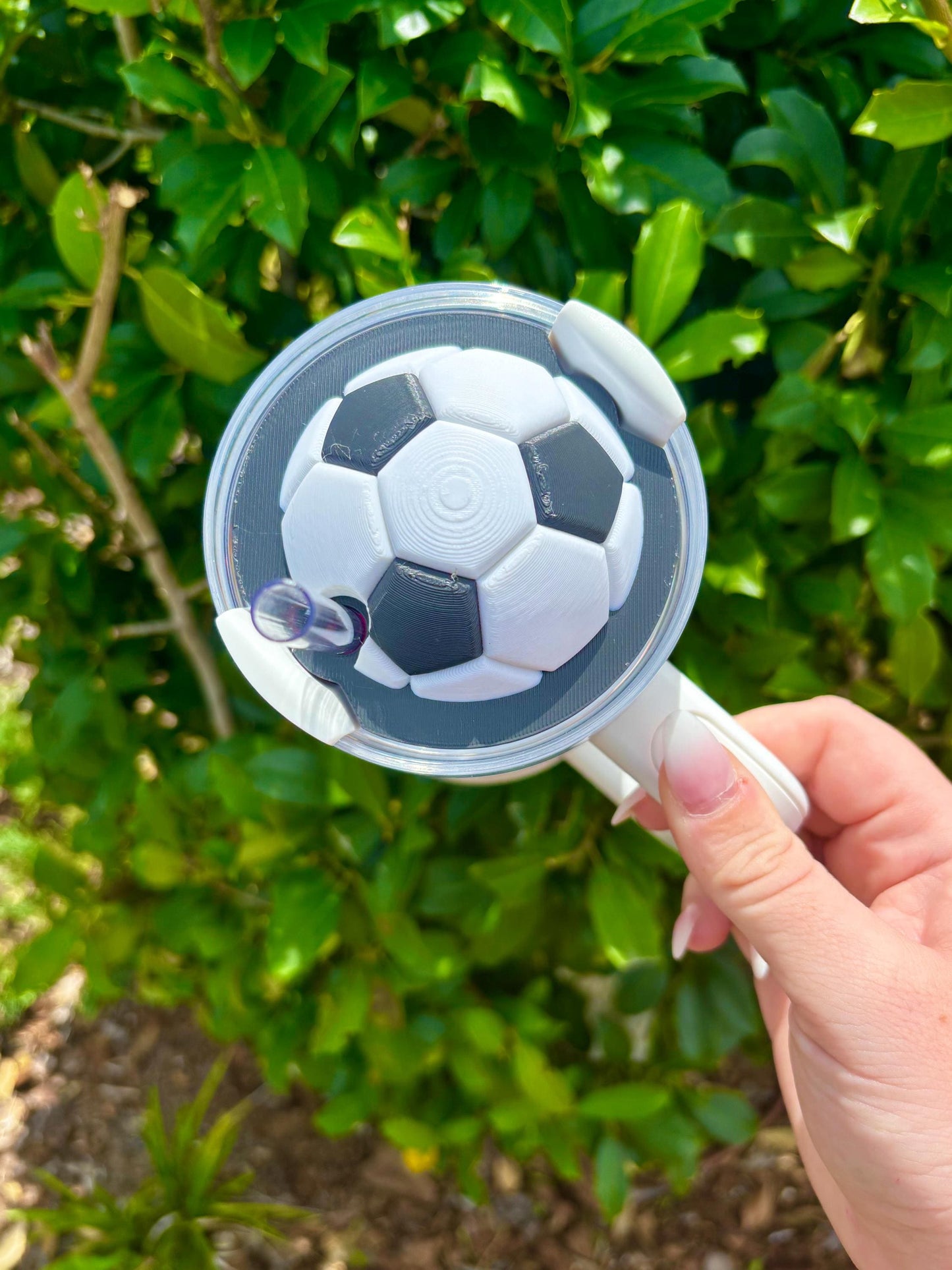 Soccer Ball Stanley Tumbler Topper – Sports Lover Cup Lid Accessory for 40oz & 30oz Tumblers