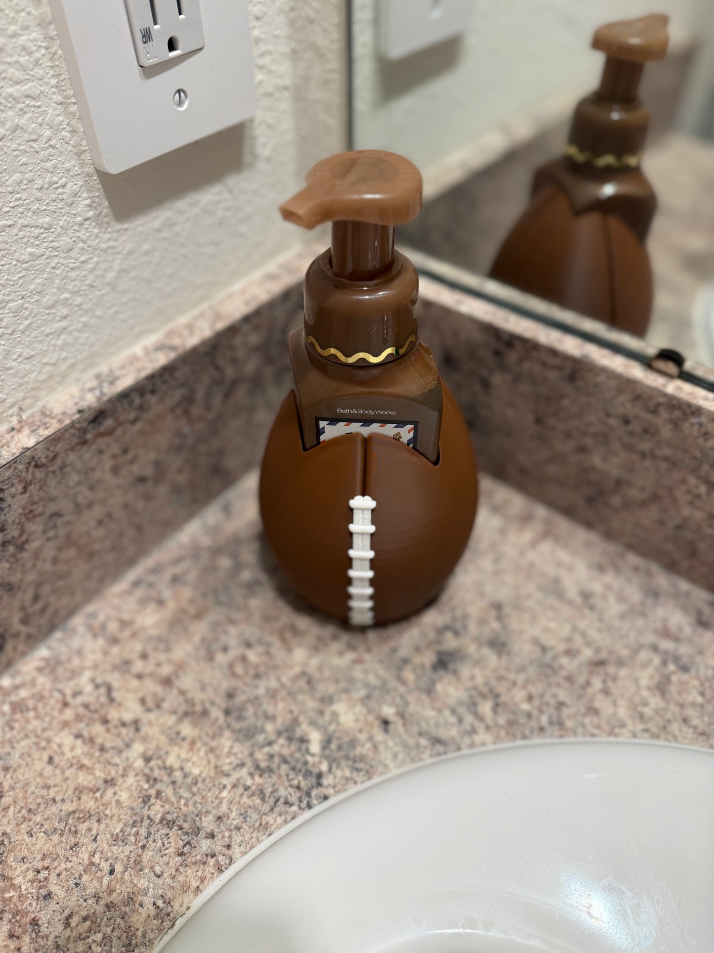 Football Bath & Body Works Soap Holder | Bathroom Decor | Football Fan Gift | Sports Bathroom Accessory
