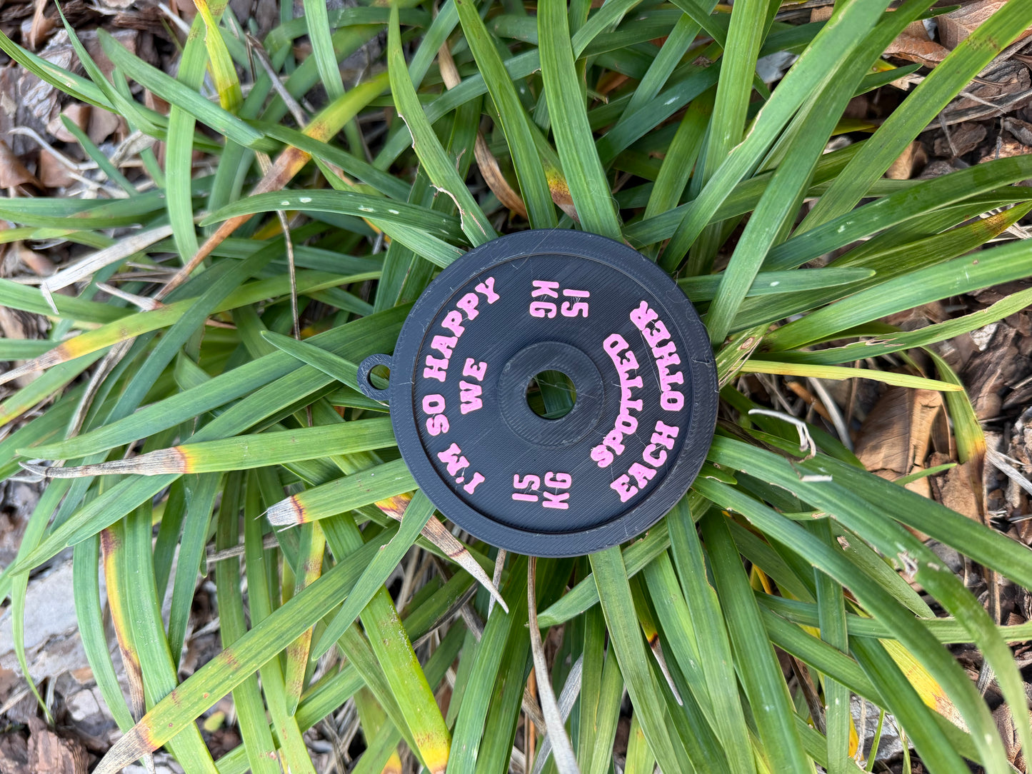 Valentine’s Day Gym Keychain | Weight Plate & Dumbbell Keychain | Fitness Lover Gift | Custom Color Combo | Gym Valentine Gift