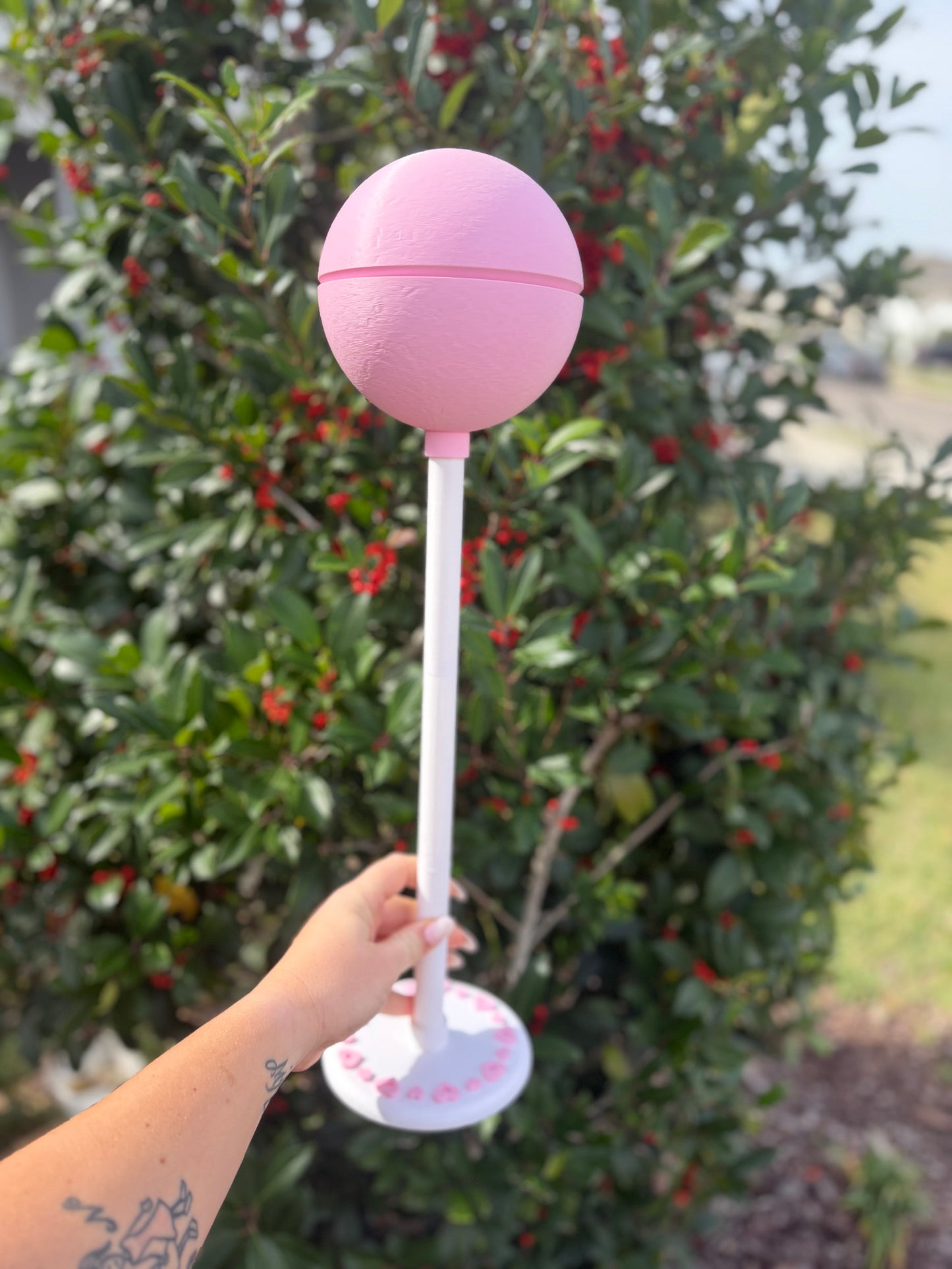 Oversized Fillable Lollipop Container | Giant Candy Lollipop Prop | Valentine’s Day Decor | Party Favor Holder | Custom Candy Display