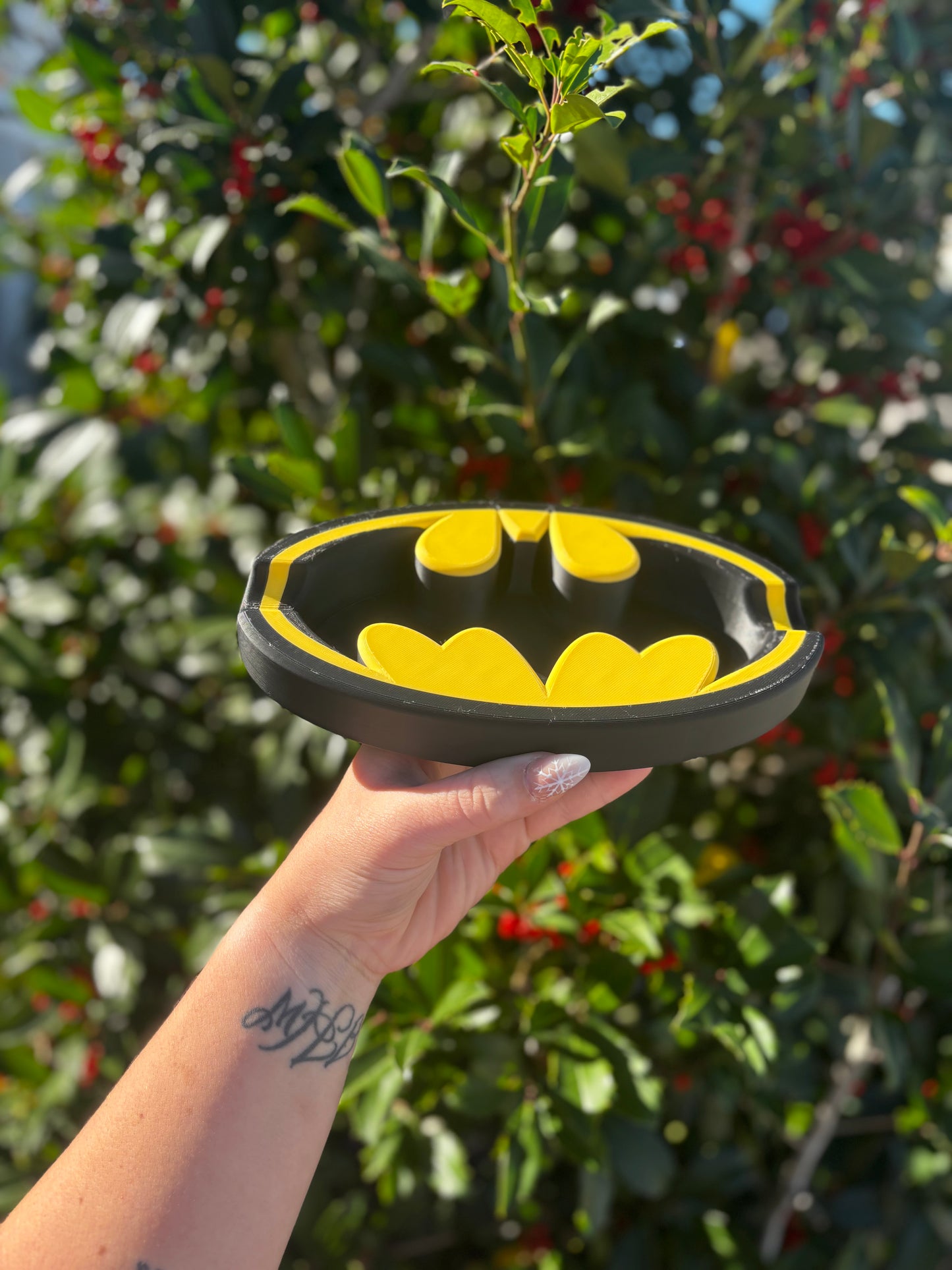 Batman Inspired Ashtray | 3D Printed Superhero Ashtray | Comic Book Decor | Gift for Batman Fans | Desk or Smoke Tray