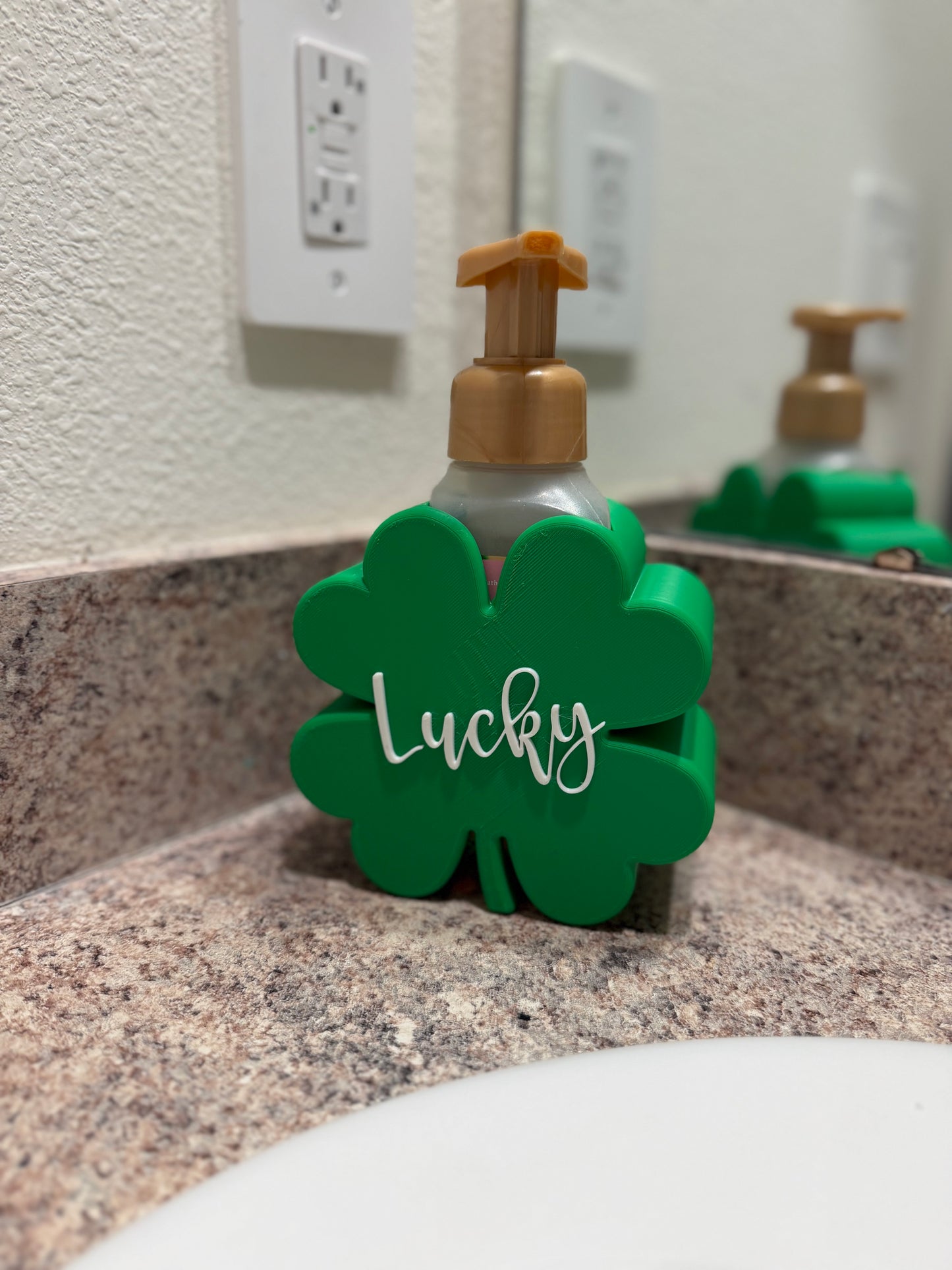 Lucky Clover Soap Holder | St. Patrick’s Day Bathroom Decor | Bath & Body Works Soap Holder | Shamrock Soap Stand | Bathroom Counter Organizer