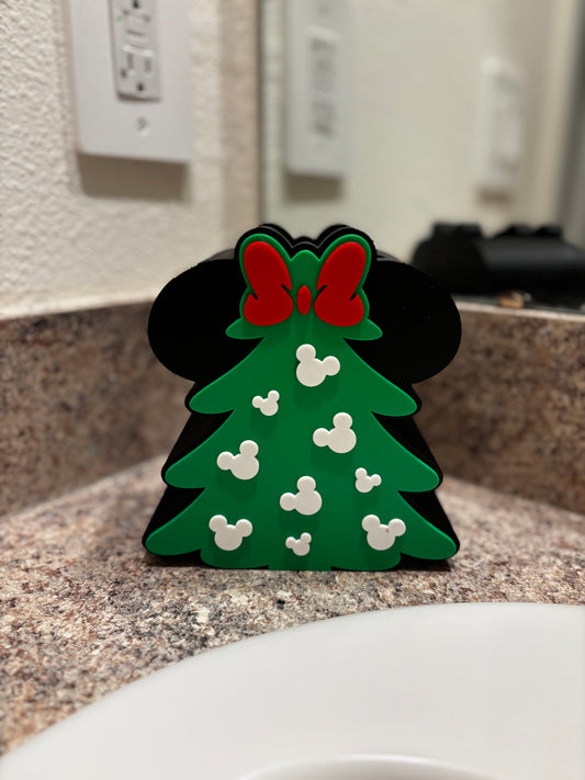 Minnie Mouse Christmas Tree B&BW Soap Holder