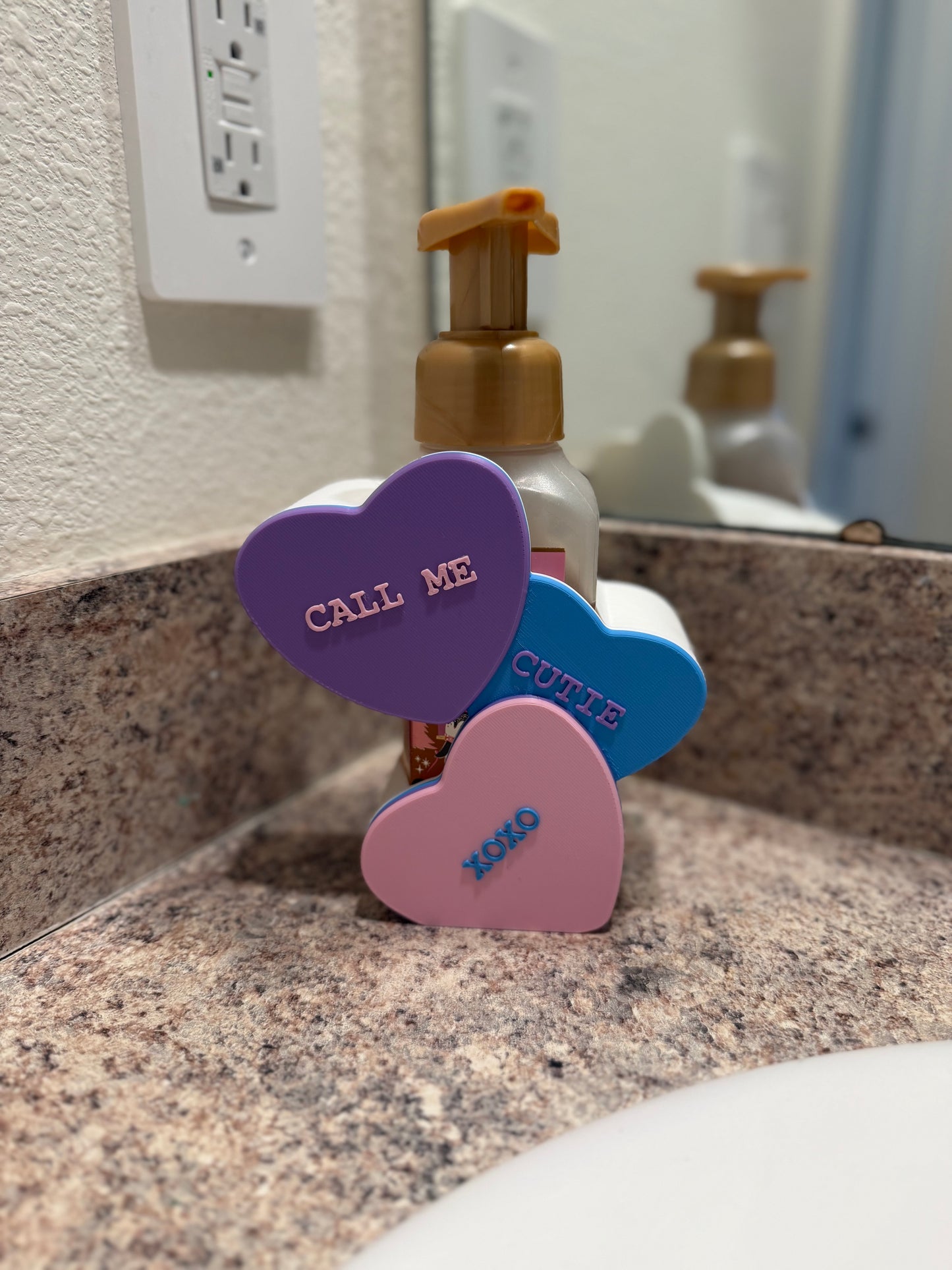 Valentine’s Candy Heart Soap Holder | Bath & Body Works Soap Holder | Candy Conversation Hearts | Valentine Bathroom Decor