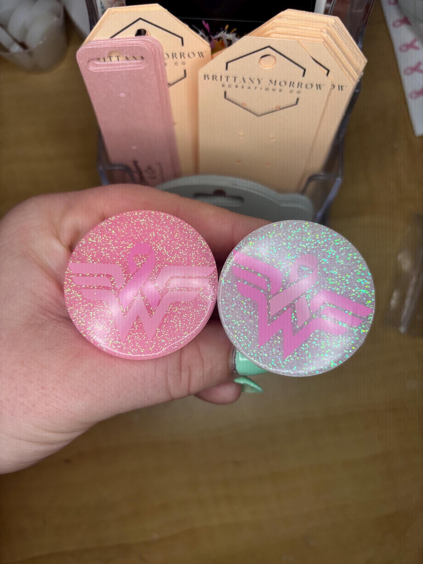 Breast Cancer Superhero Phone Grip | Custom | Handmade