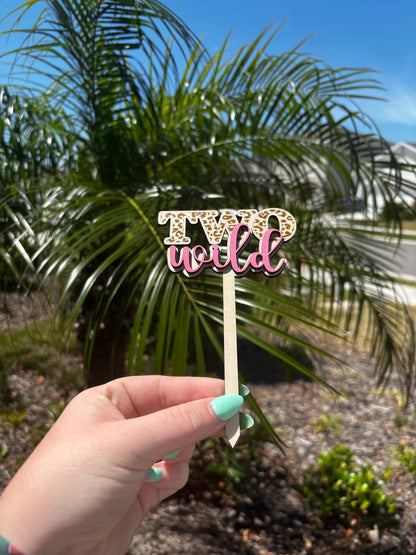 TWO Wild Cake Topper | Custom | Birthday Cake | Two Year Old
