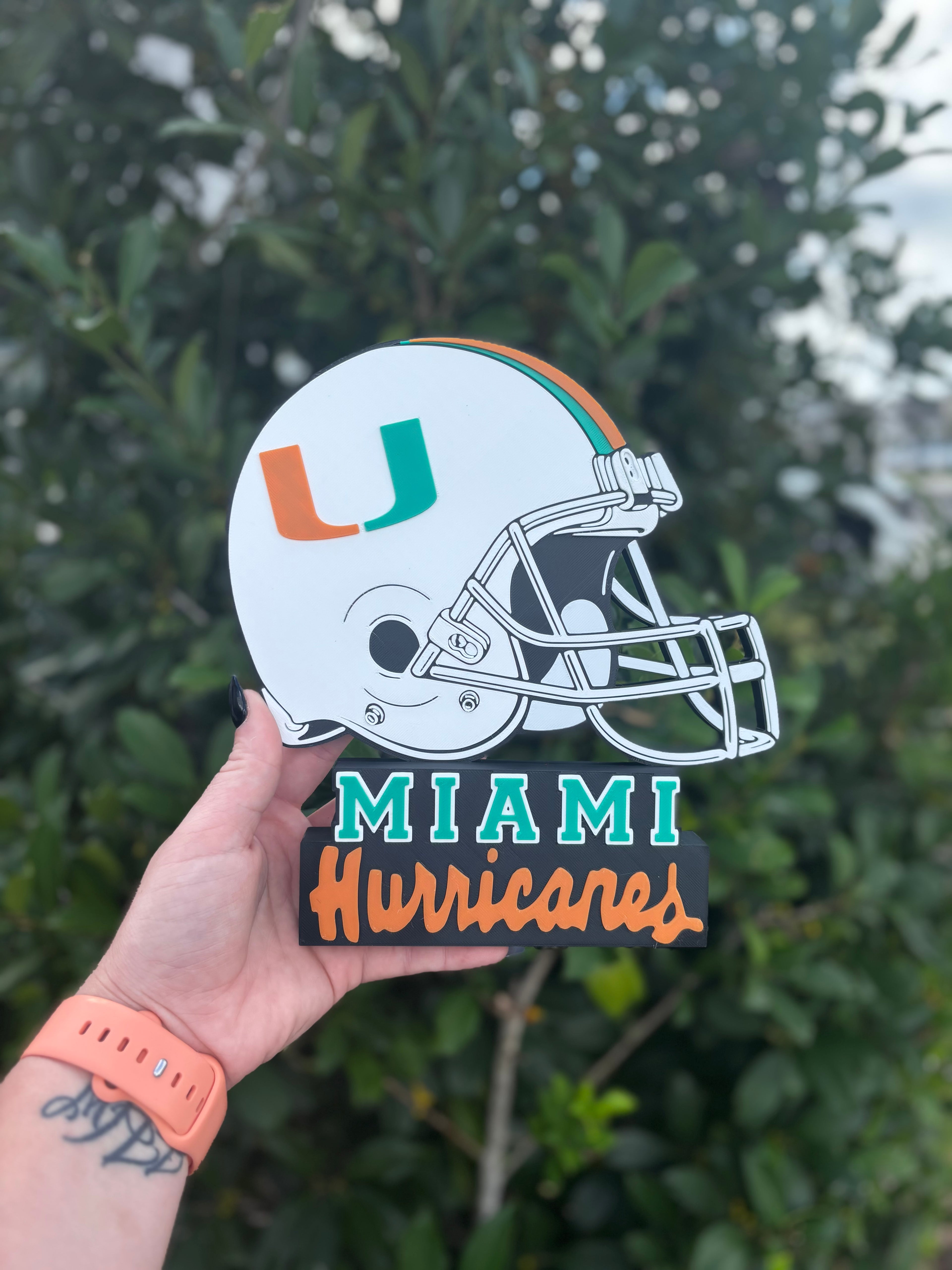 Miami Hurricanes Desk/Table Stand