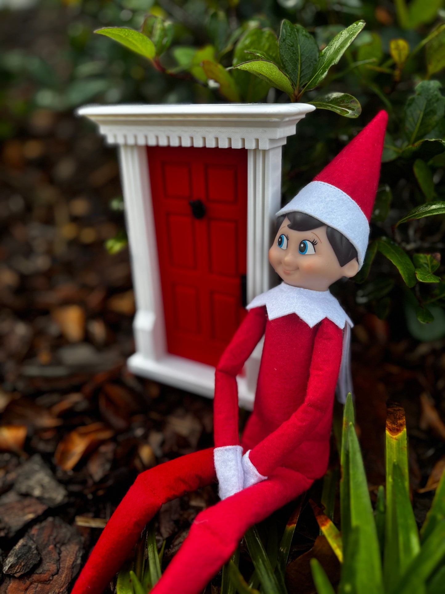 Elf on the Shelf Mini Door – Red Holiday Elf Door | Christmas Elf Prop
