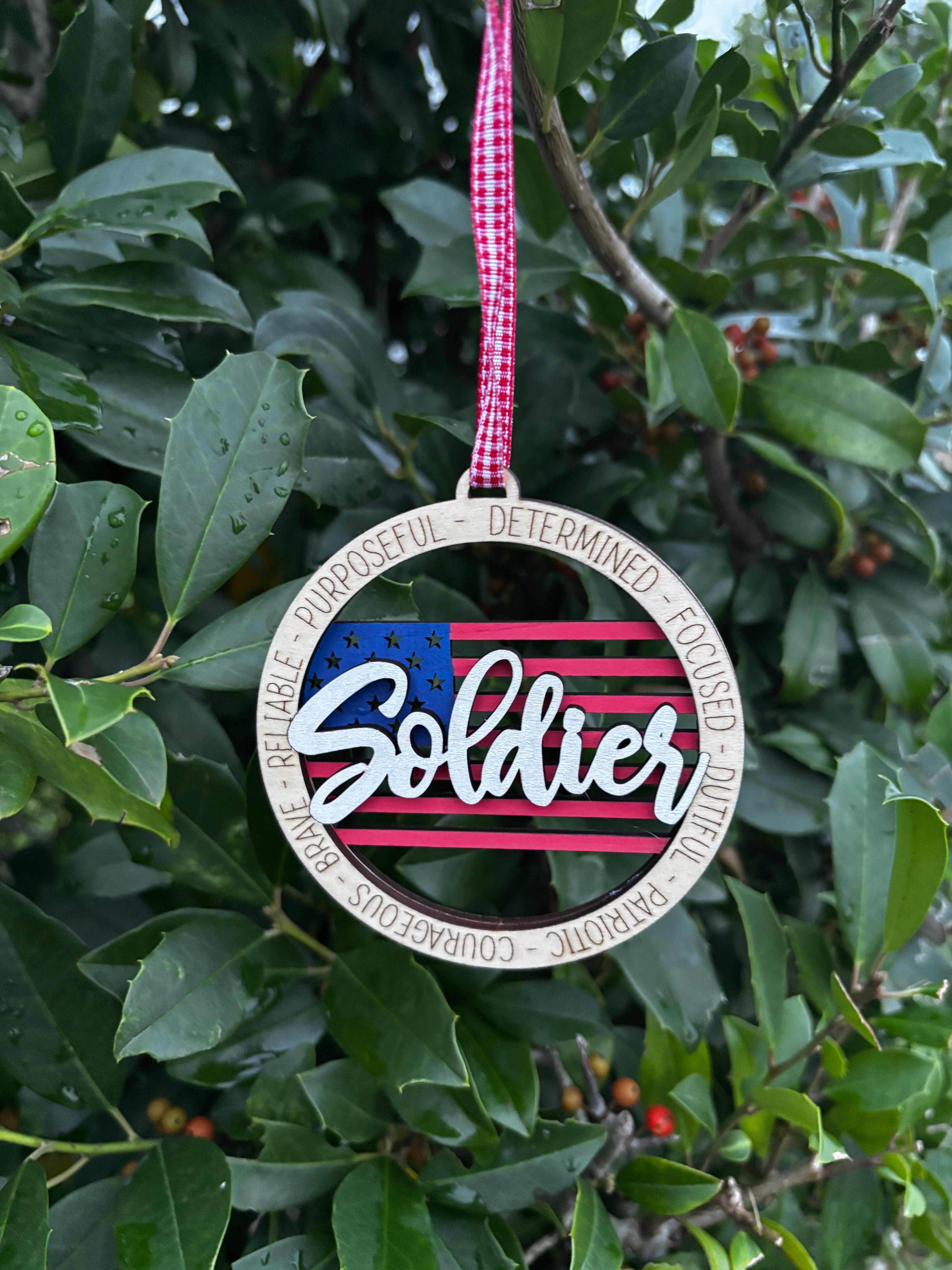 American Soldier Ornament