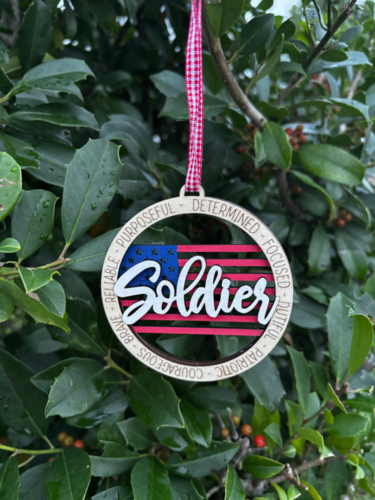 American Soldier Ornament