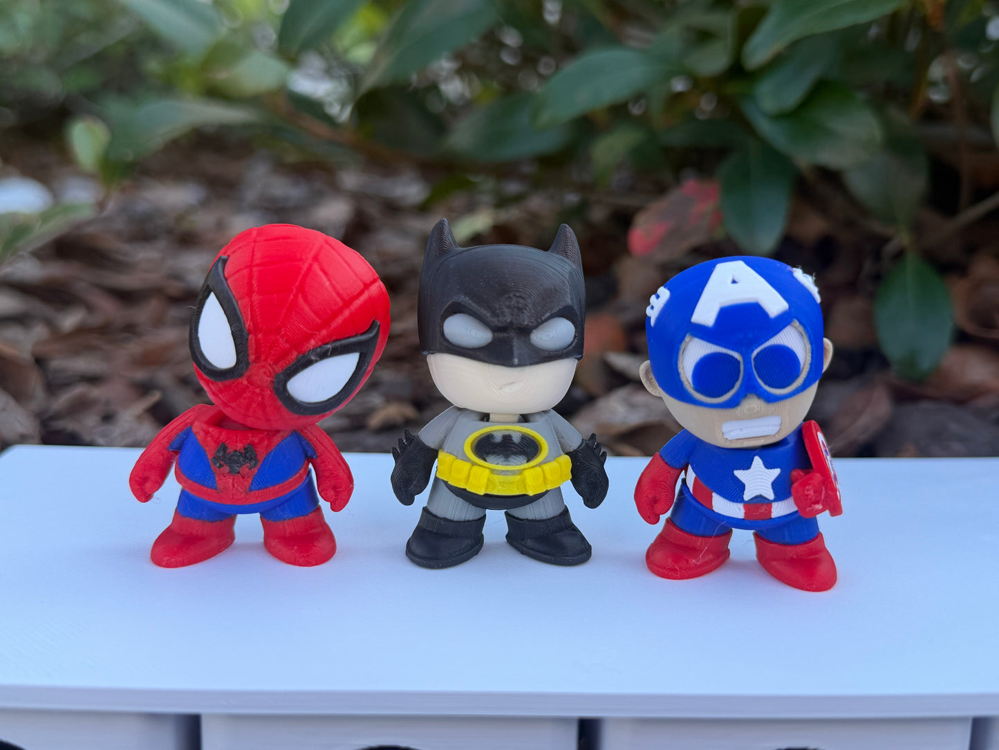 Superhero-Inspired Mini Flexi Character Pack | Comic Hero Style Desk Figures | 3D Printed Flexi Toys