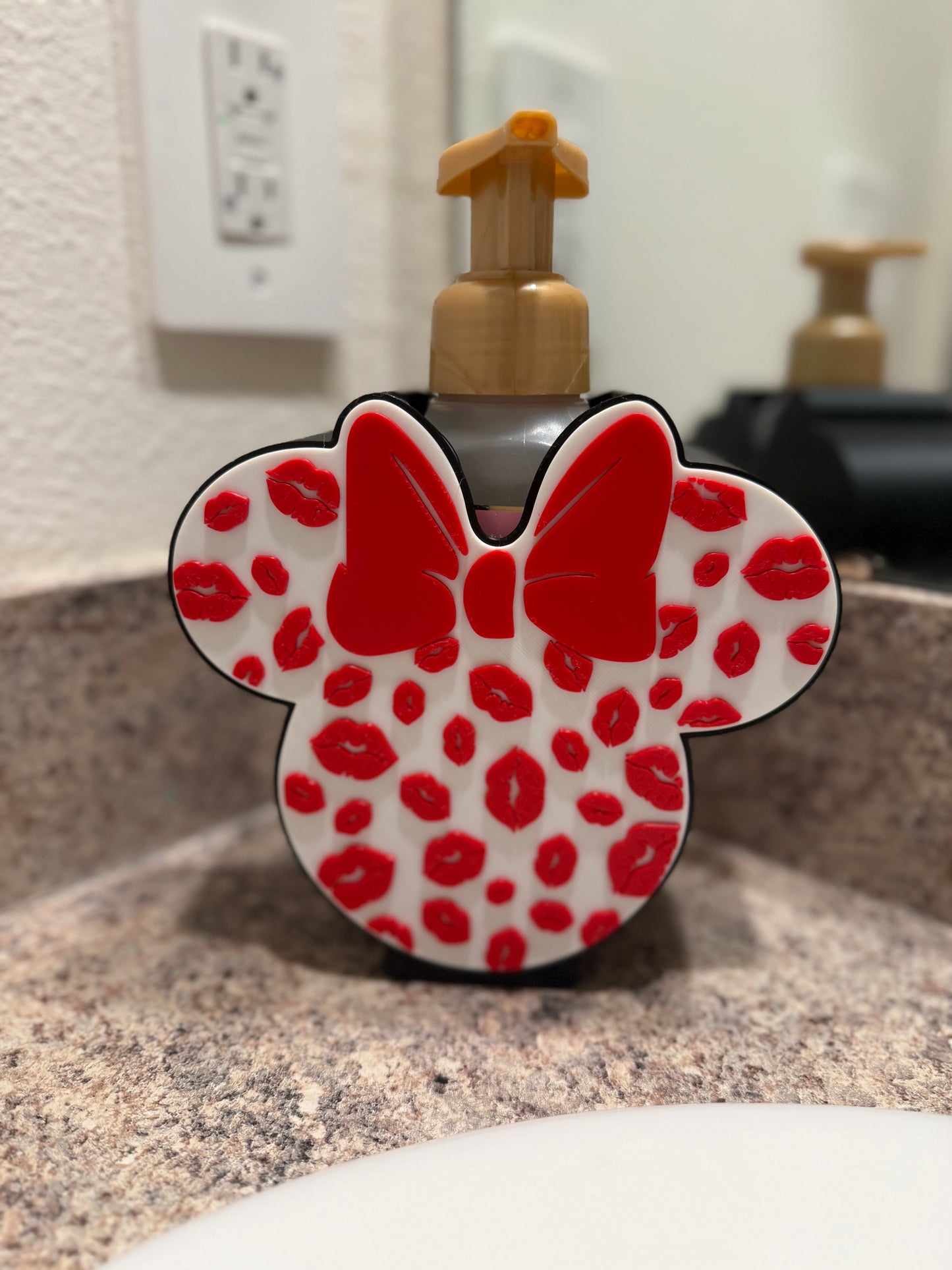 Minnie-Inspired Valentine Soap Holder | Bath & Body Works Foaming Soap Holder | Disney Valentine Bathroom Decor | Gift for Her