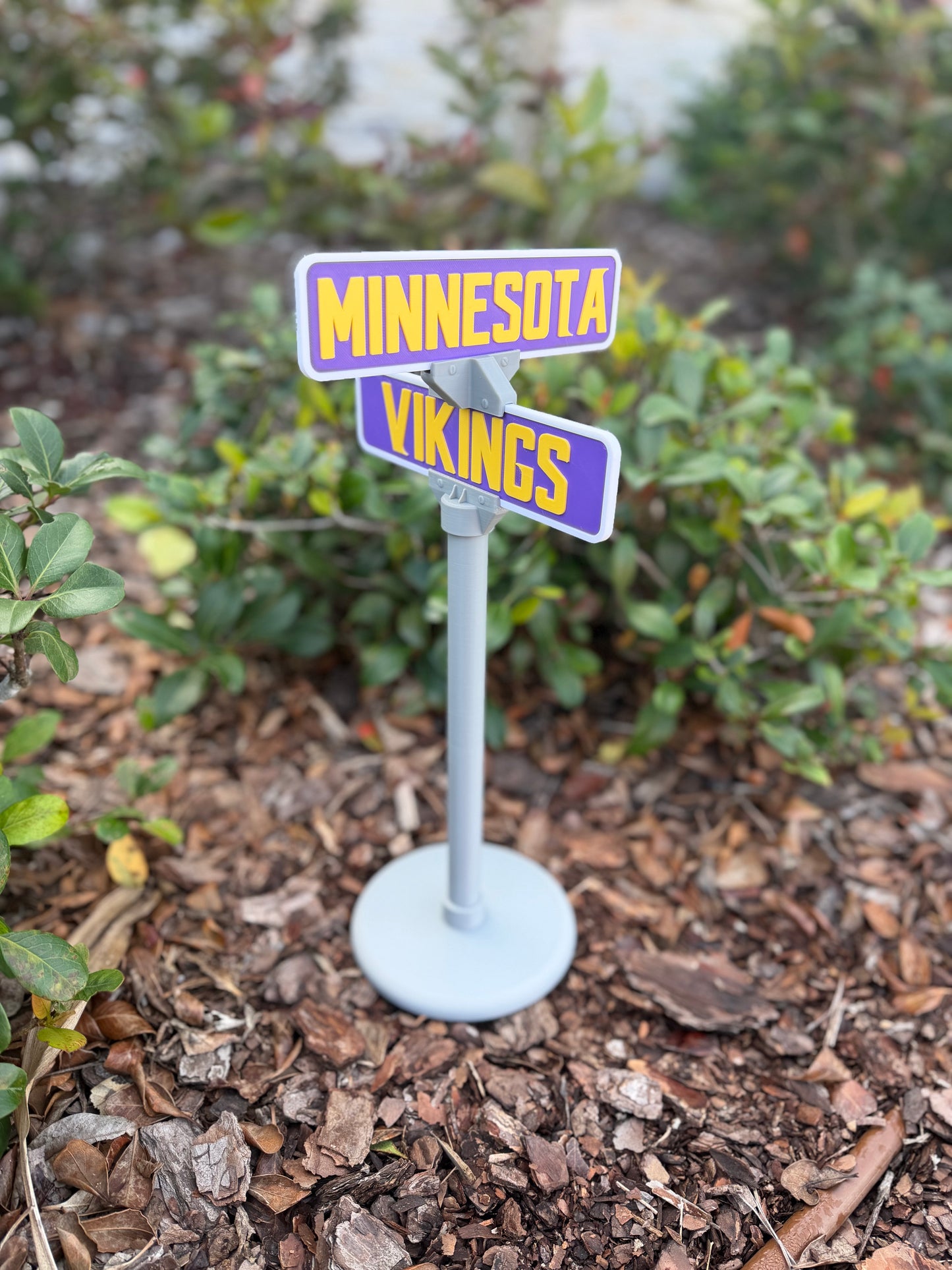 Minnesota Vikings Street Sign Decor | Vikings Desk & Shelf Display | NFL Fan Gift | Football Room & Man Cave Decor