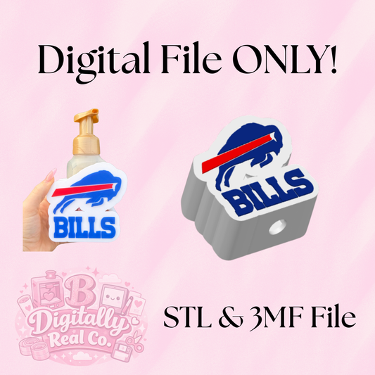 Buffalo Bills Soap Holder 3D Print File – Football Bathroom Decor (STL & 3MF Files)