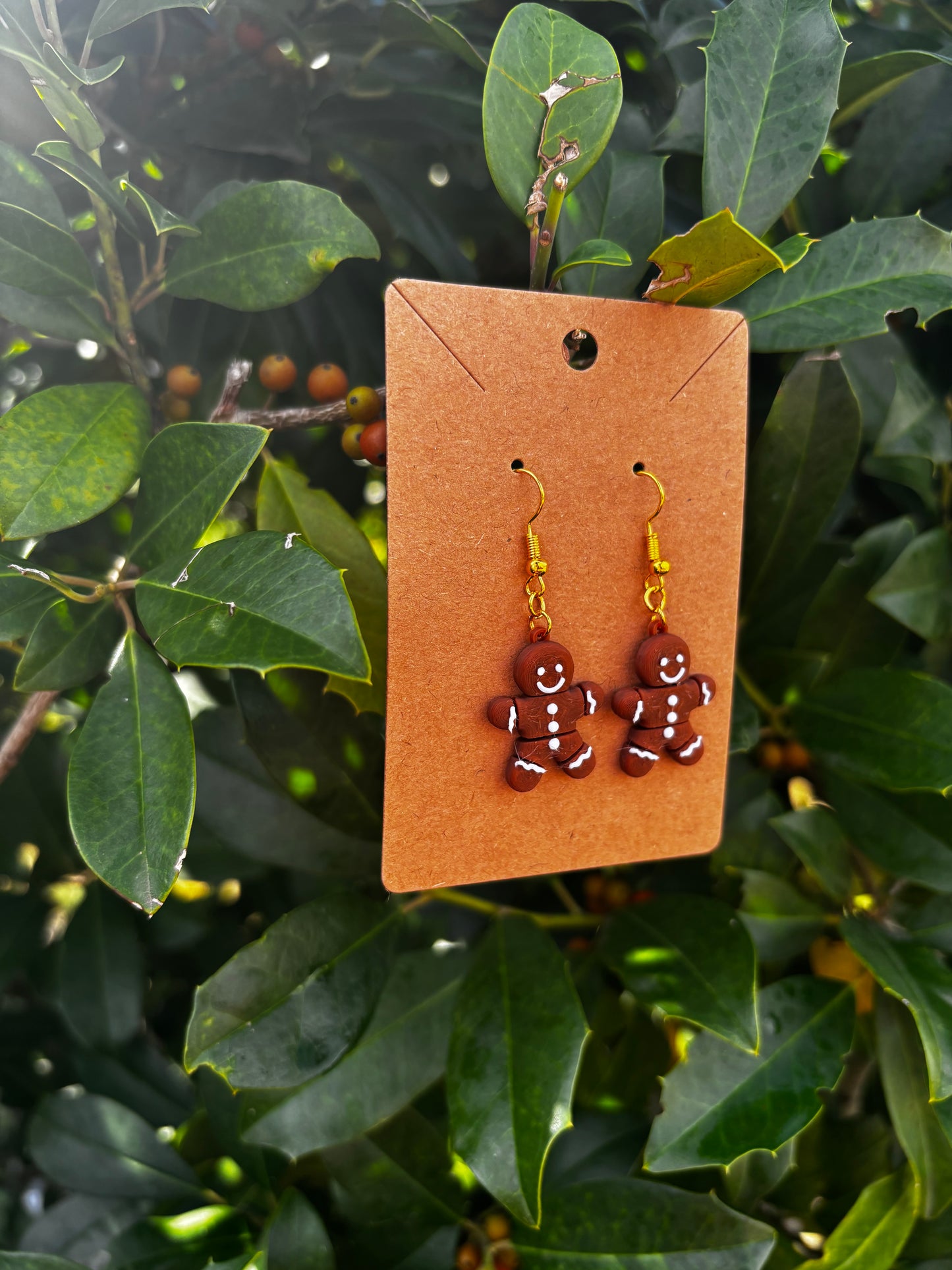 Gingerbread Articulated Earrings