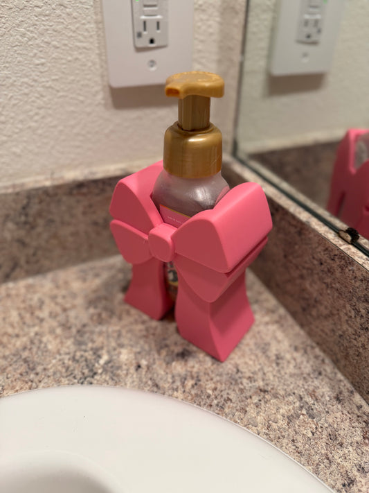 Bow Soap Holder for Bath & Body Works | Pink Bow Soap Sleeve | Bathroom Counter Decor | Cute Soap Dispenser Holder Gift