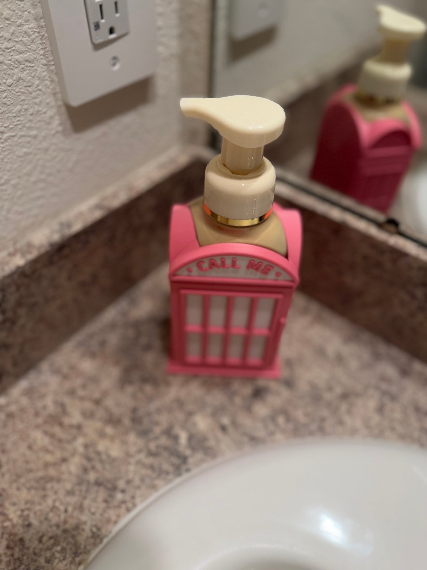 Pink Phone Booth Bath & Body Works Soap Holder